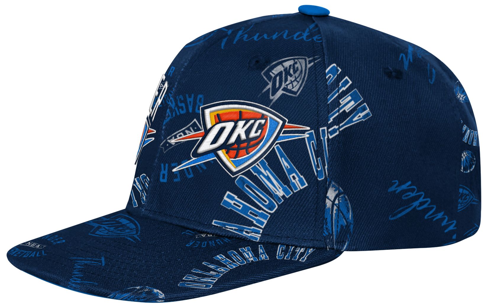 Outerstuff Youth Oklahoma City Thunder Navy Team Flat Brim Snapback Hat product image