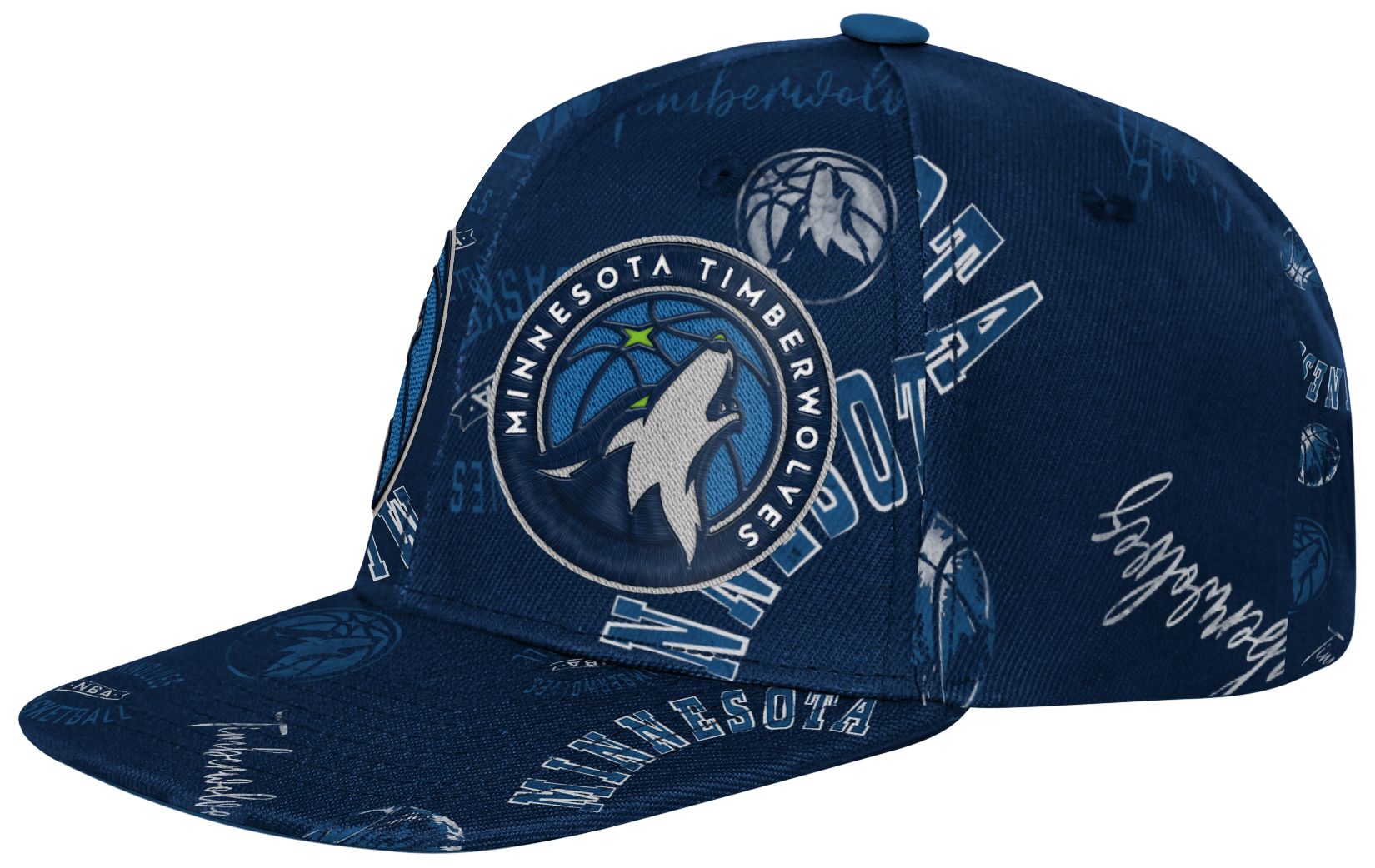 Outerstuff Youth Minnesota Timberwolves Navy Team Flat Brim Snapback Hat product image