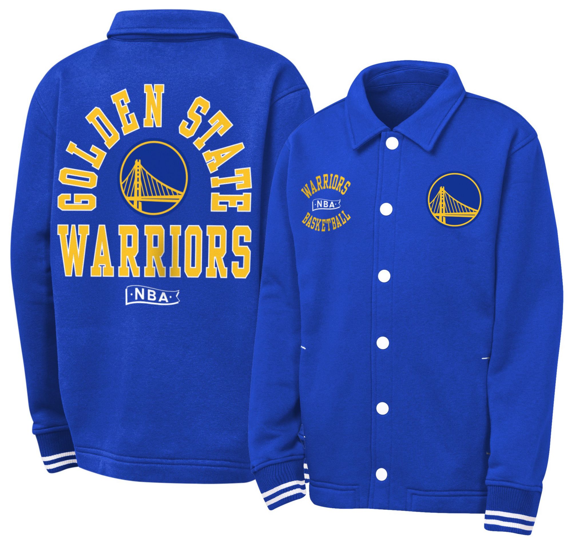 NBA Youth Golden State Warriors Blue Coach Jacket product image