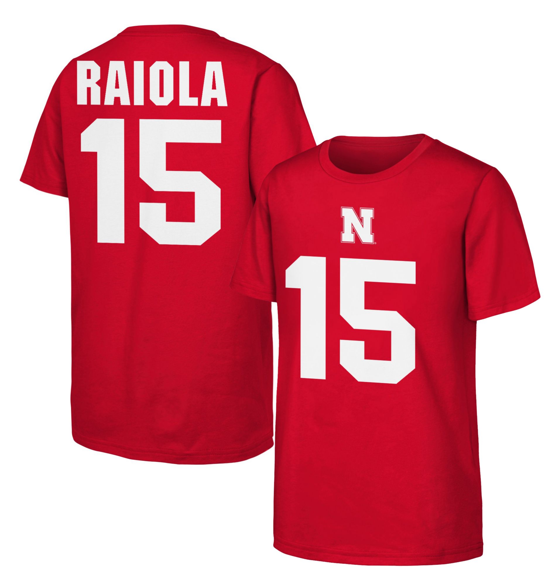 NCAA Youth Nebraska Cornhuskers Dylan Raiola #15 Dark Red T-Shirt product image