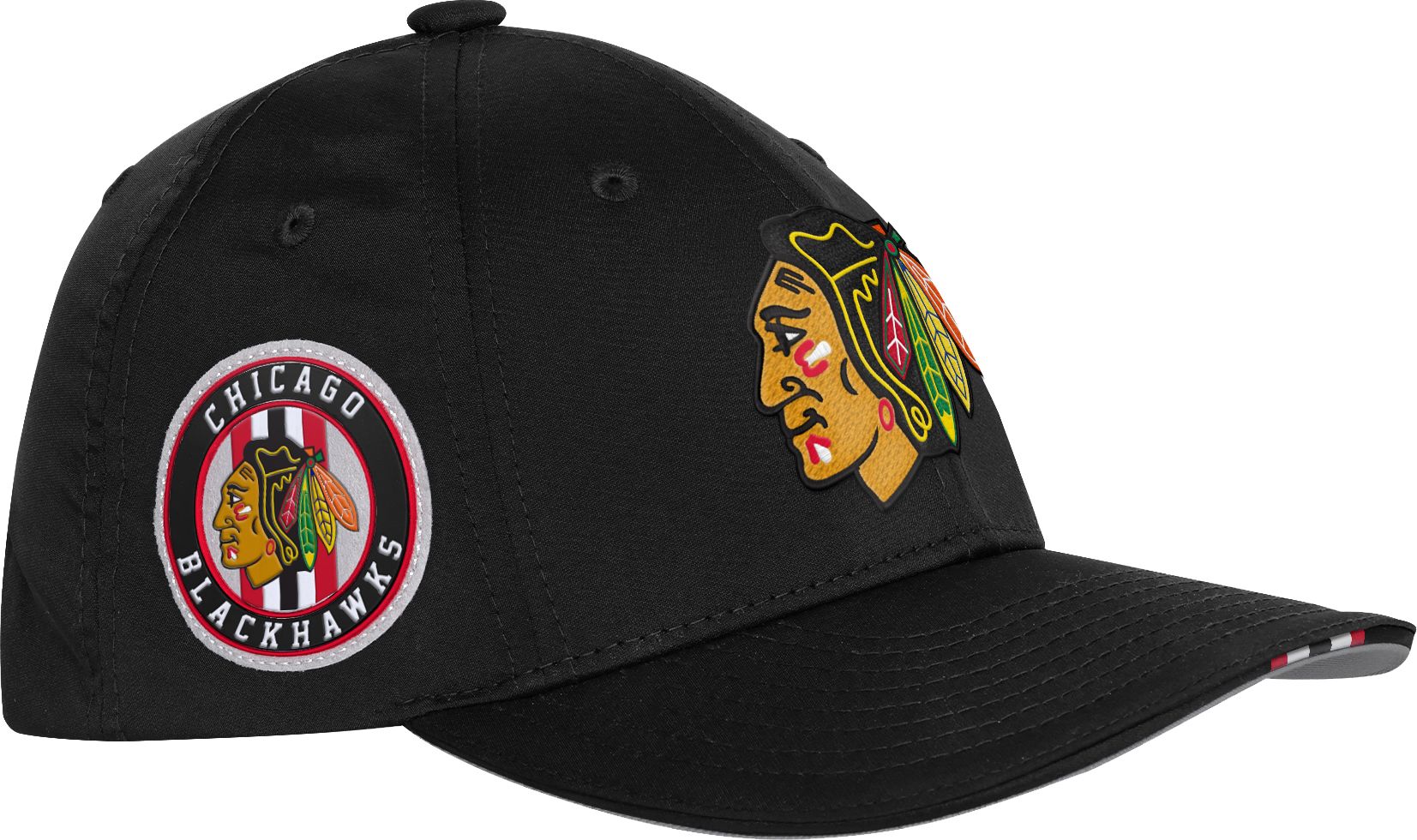NHL Youth Chicago Blackhawks Black 2025 Draft Podium Adjustable Hat product image