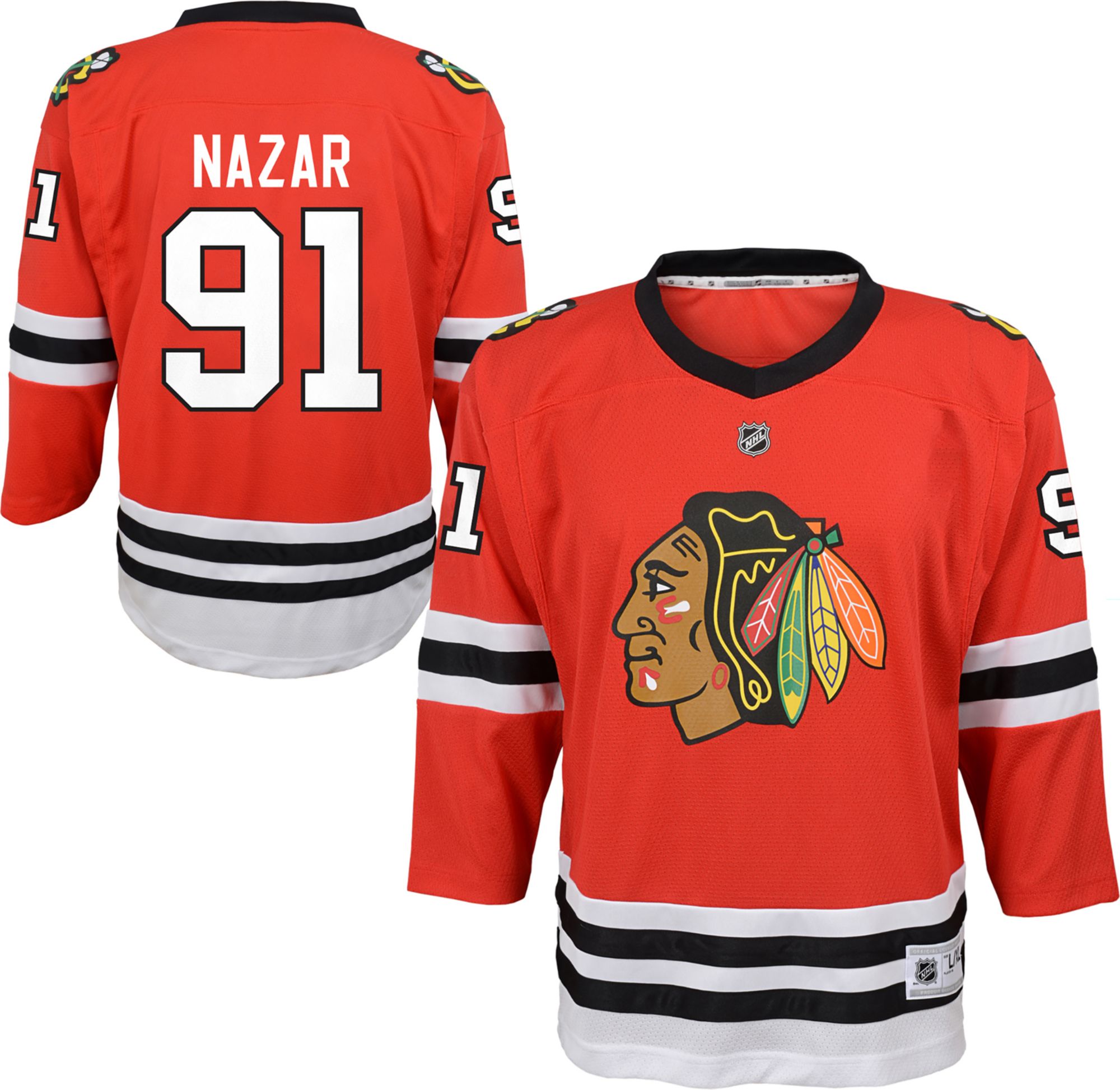 NHL Youth Chicago Blackhawks Frank Nazar #91 Red Replica Home Jersey product image