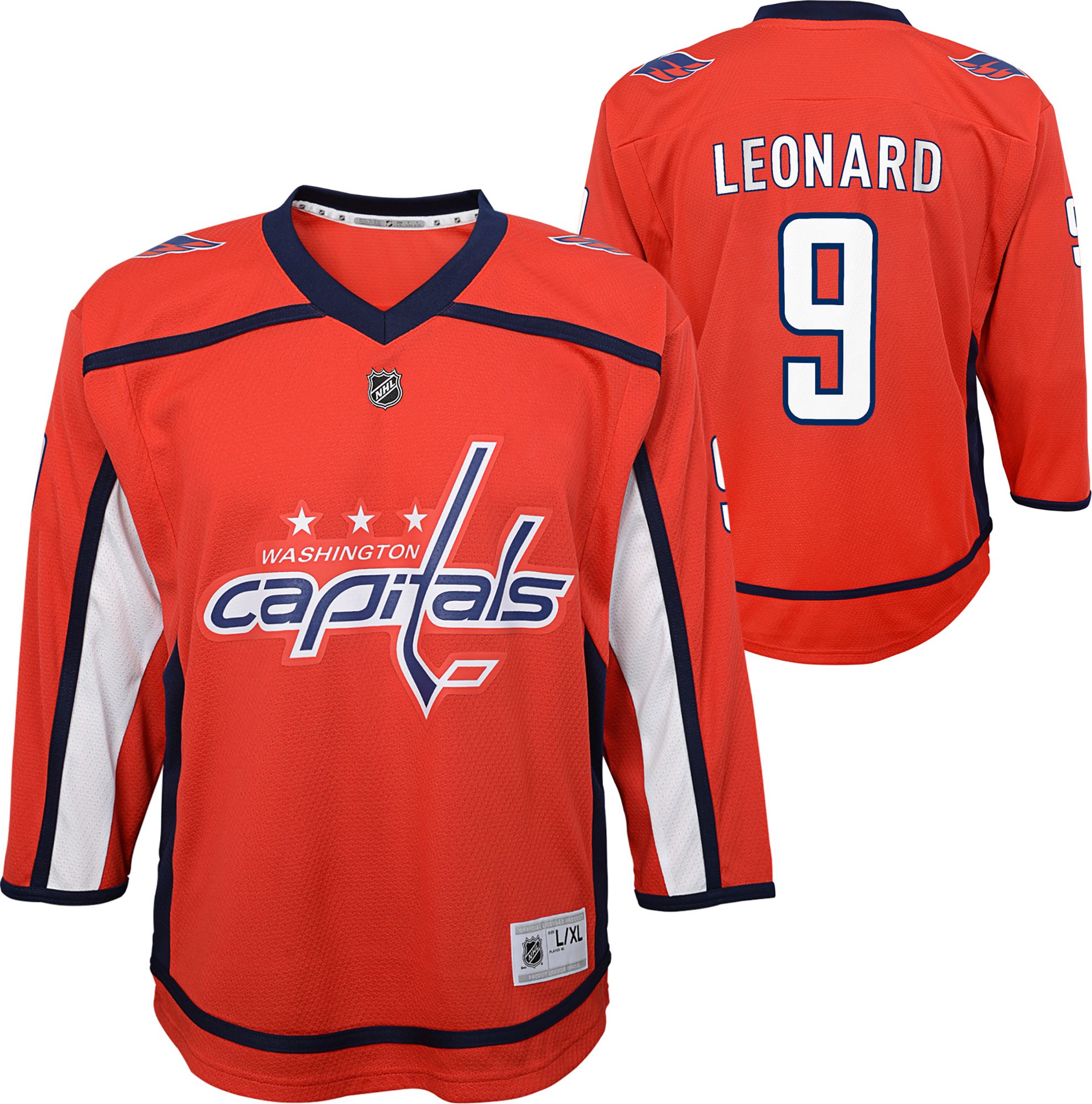 NHL Youth Washington Capitals Red Ryan Leonard #9 Replica Home Jersey product image