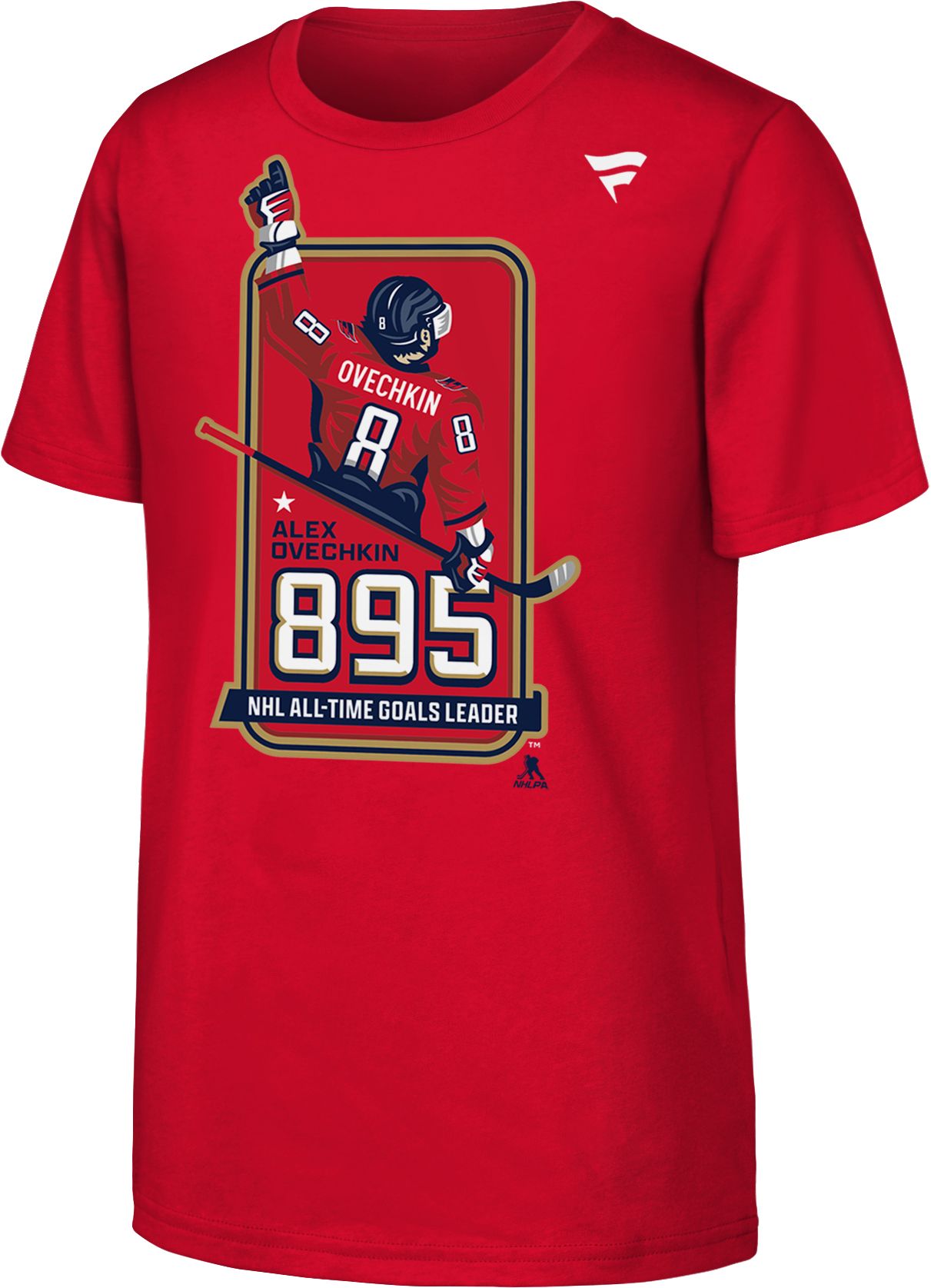 NHL Youth Washington Capitals Alexander Ovechkin #8 Red 'Ovi 895' Locker Room T-Shirt product image
