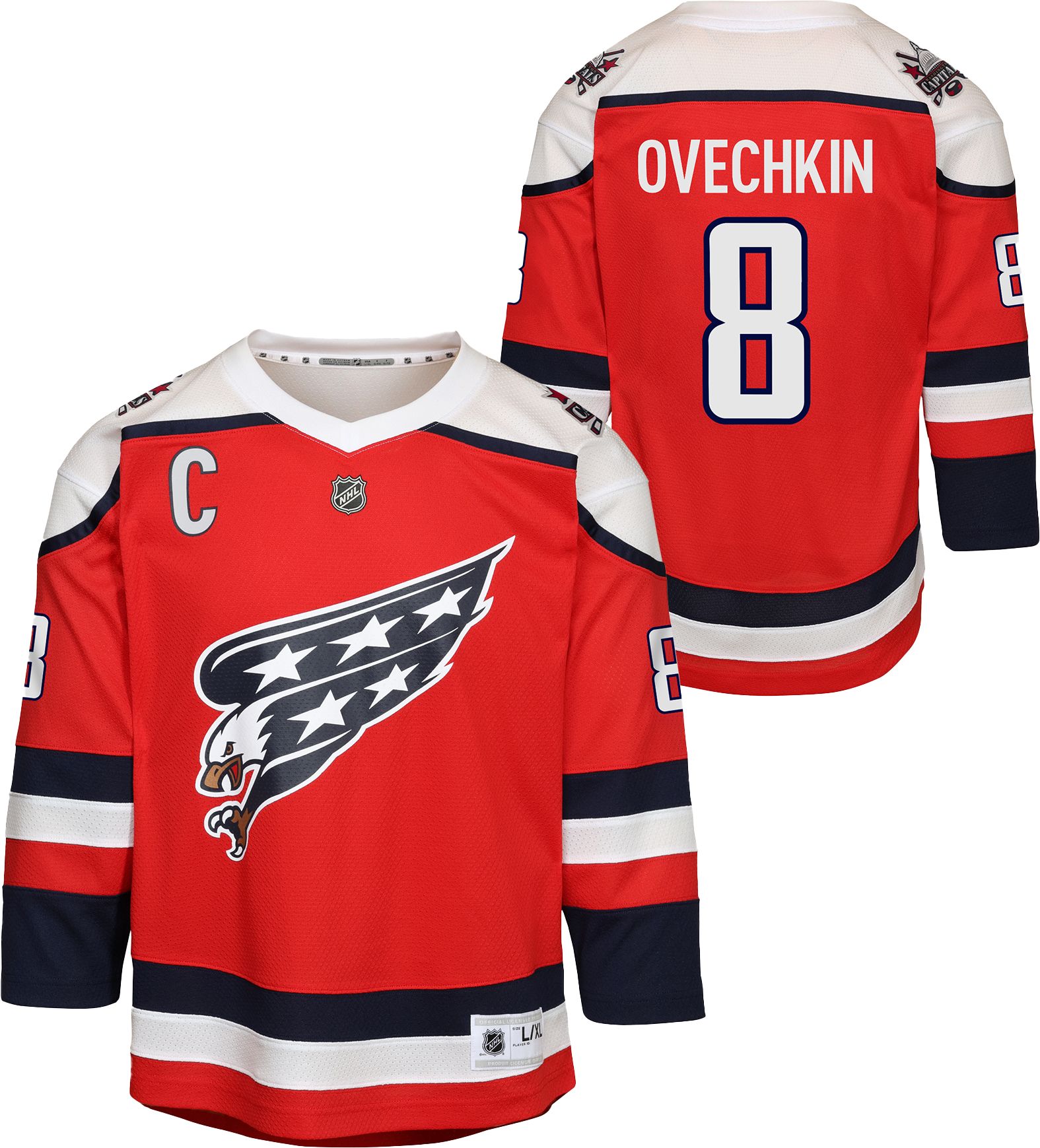 NHL Youth Washington Capitals Alex Ovechkin #8 Red Alternate Replica Jersey product image