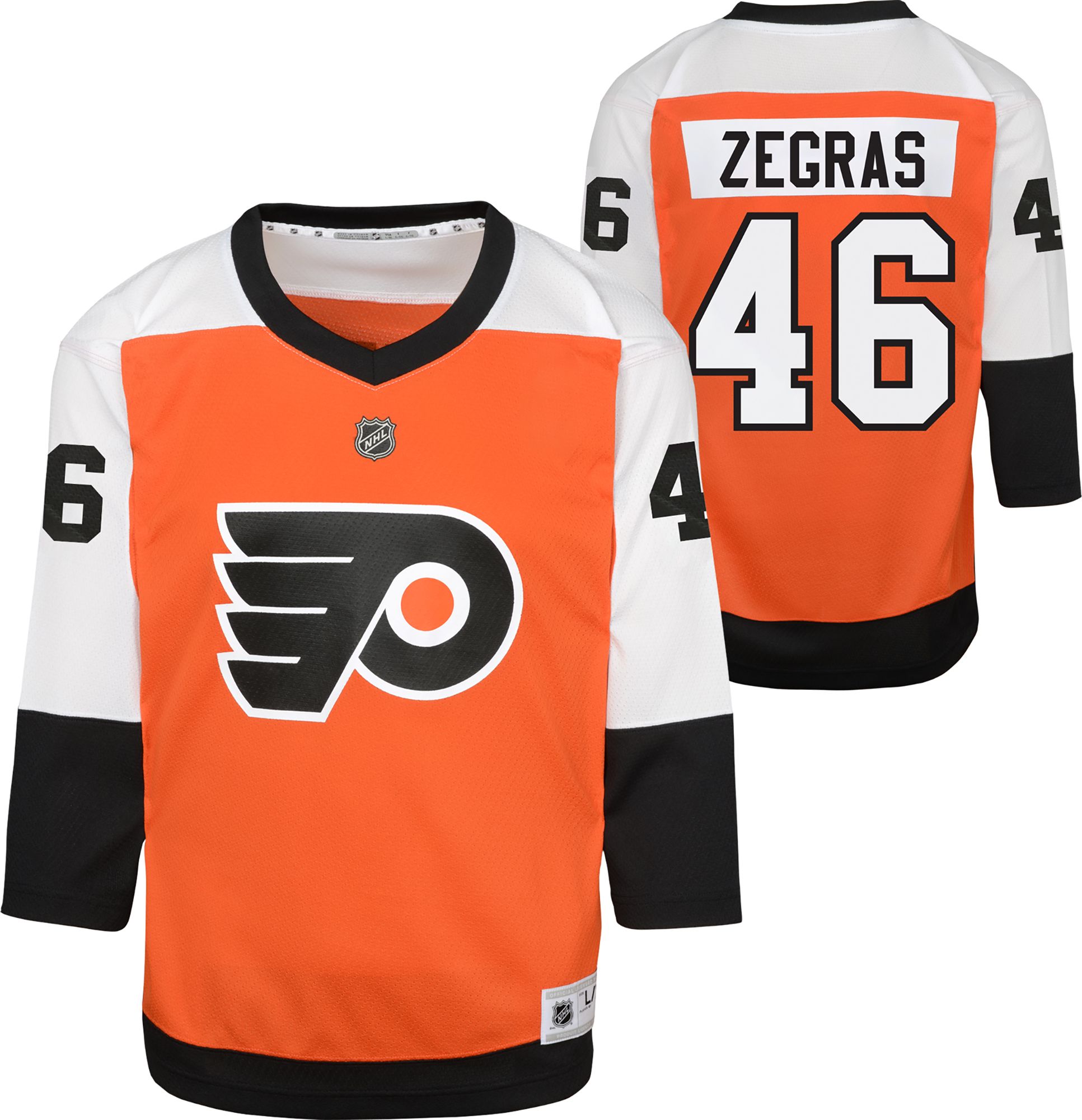 NHL Youth Philadelphia Flyers Trevor Zegras #46 Orange Home Replica Jersey product image