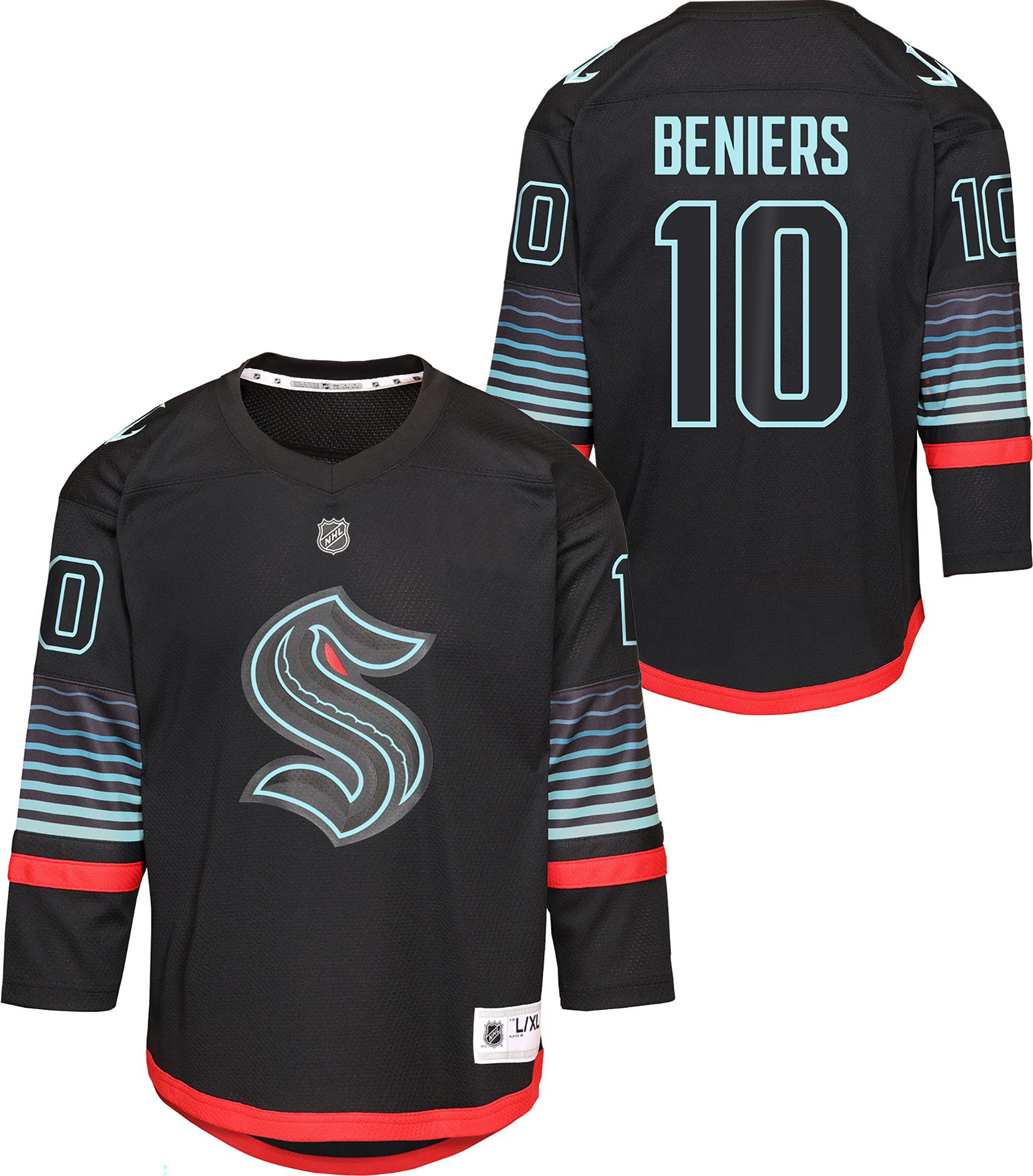 NHL Youth Seattle Kraken Matt Beniers #10 Alternate Navy Replica Jersey product image