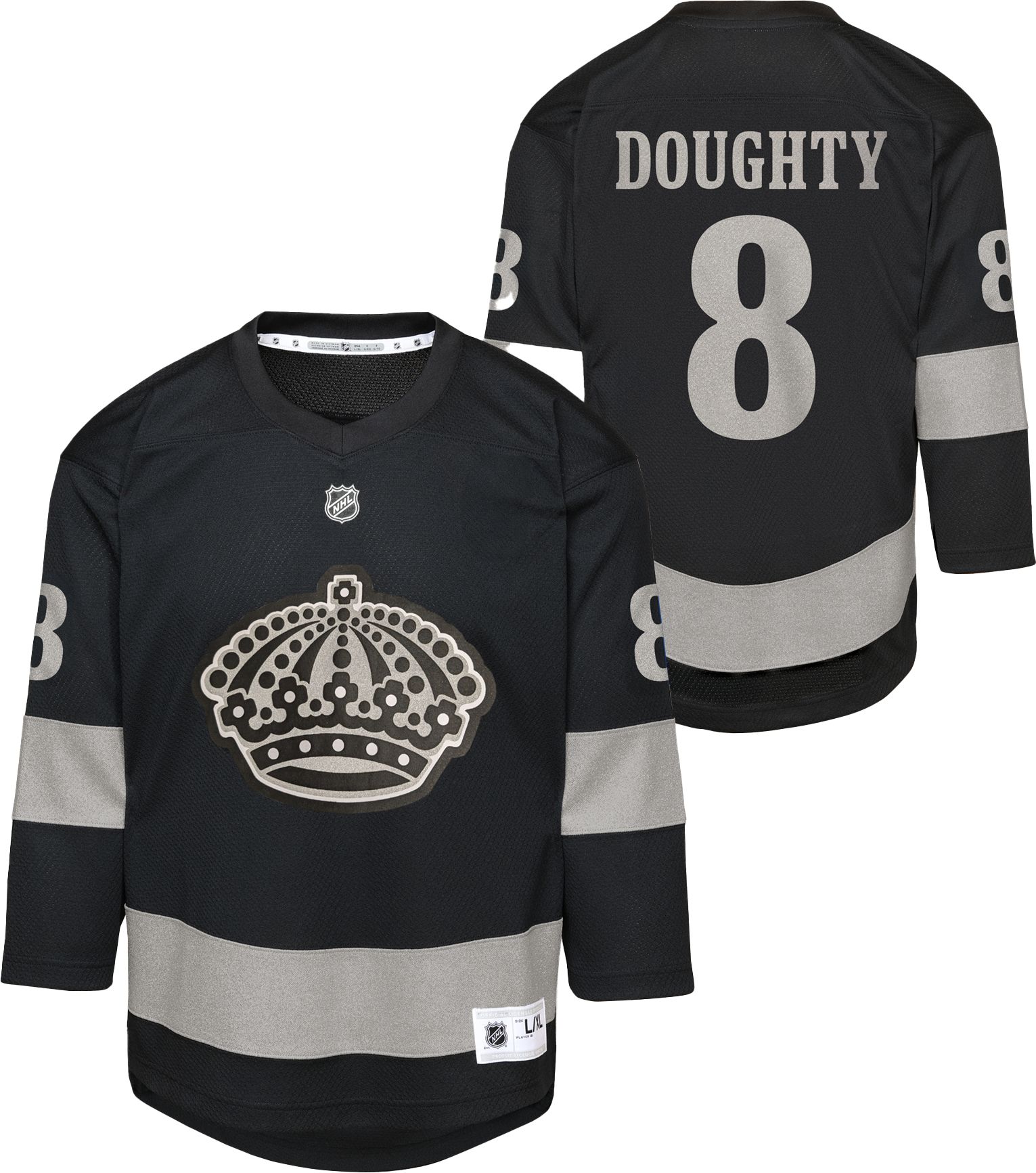 NHL Youth Los Angeles Kings Grey Drew Doughty #8 Replica Alternate Jersey product image