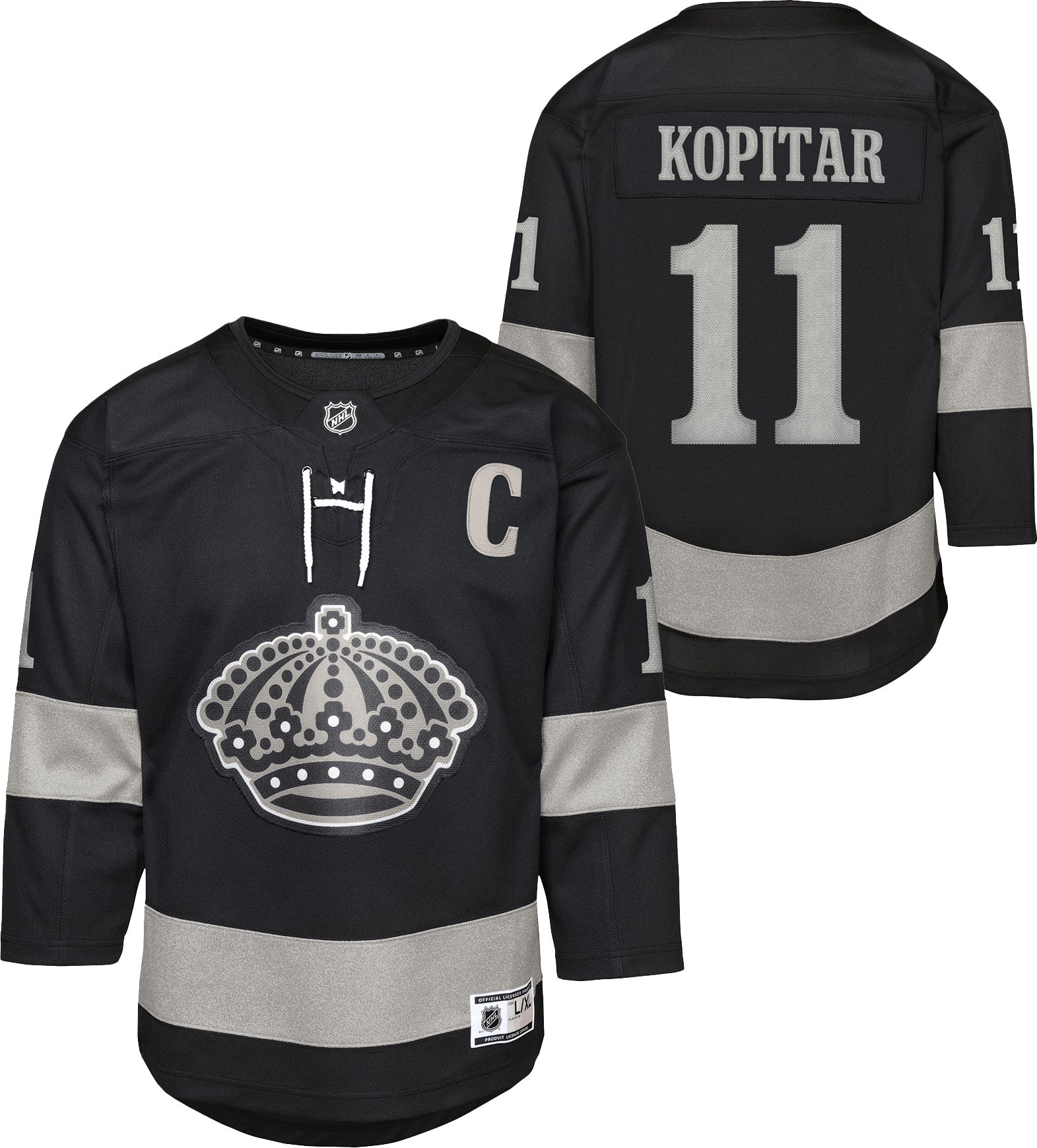 Outerstuff Youth Los Angeles Kings Anze Kopitar #11 Black Premier Alternate Jersey product image