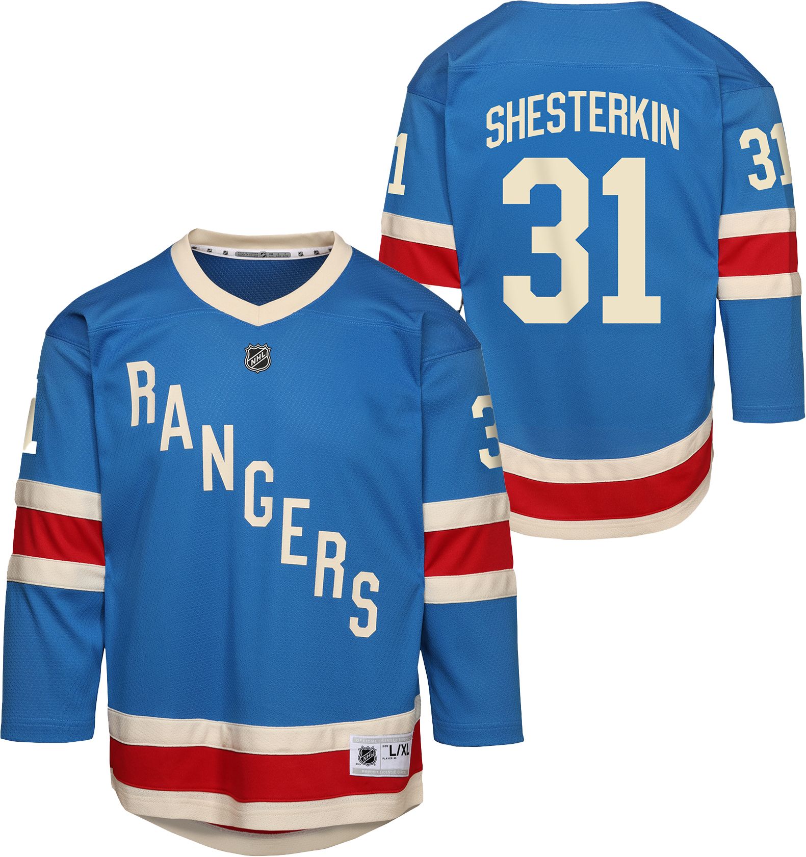 NHL Youth New York Rangers Igor Shesterkin #31 Centennial Blue Alternate Replica Jersey product image