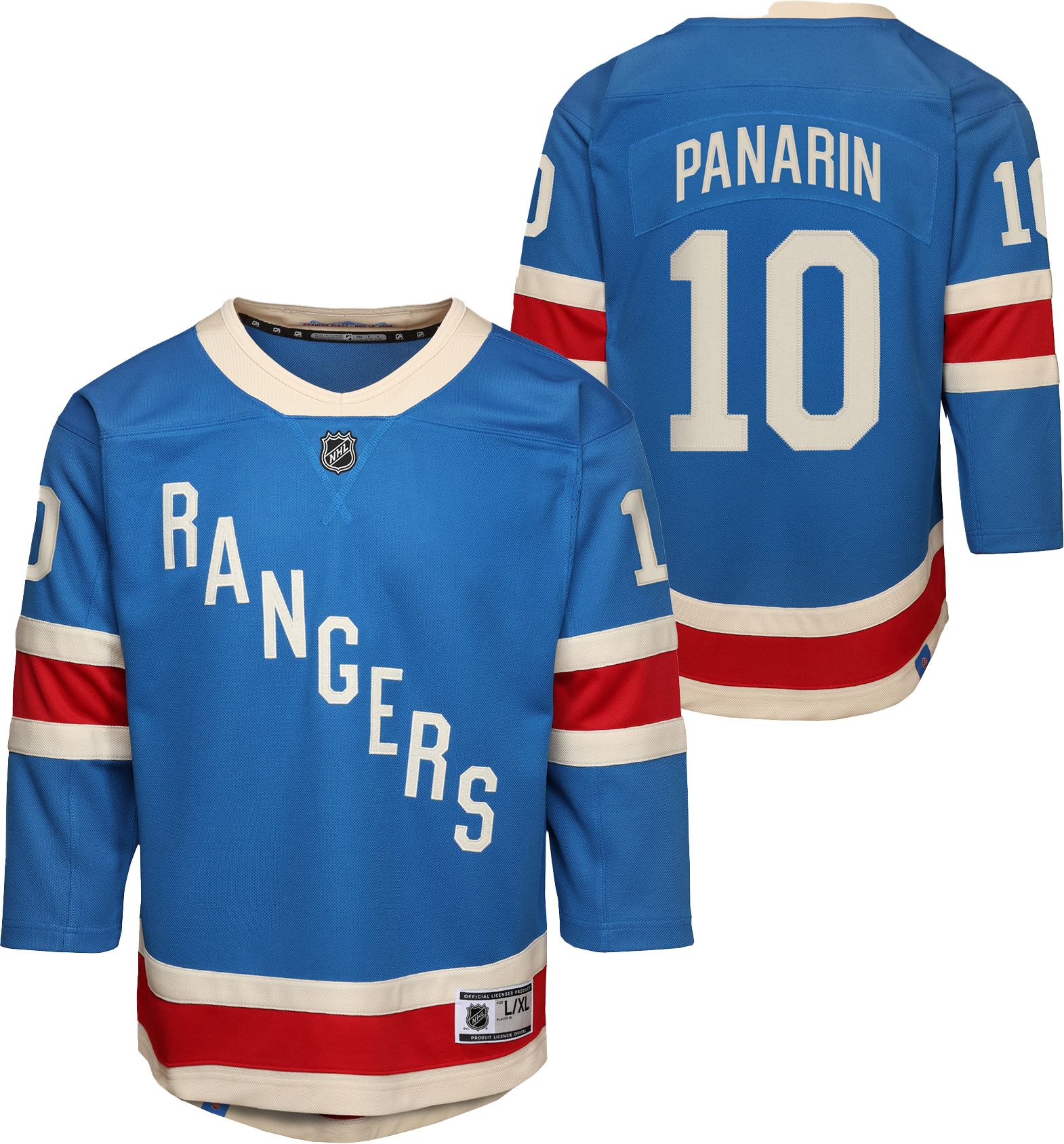 NHL Youth New York Rangers Artemi Panarin #10 Centennial Blue Alternate Replica Jersey product image
