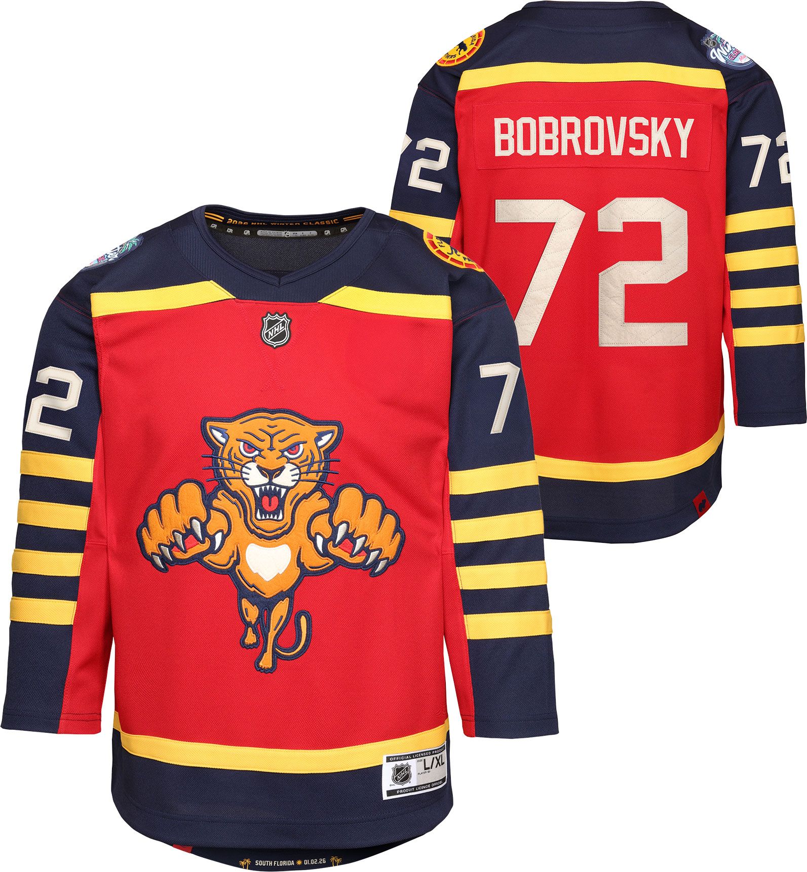 NHL Youth Florida Panthers Winter Classic 2026 Sergei Bobrovsky #72 Replica Jersey product image