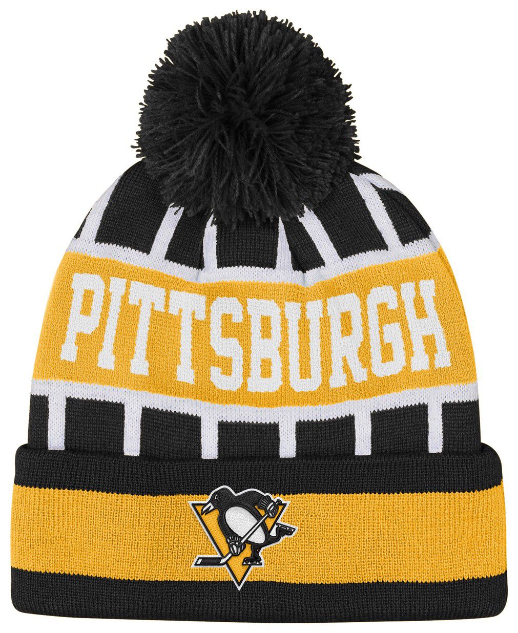 NHL Youth Pittsburgh Penguins Gold Go Fast Cuff Beanie product image