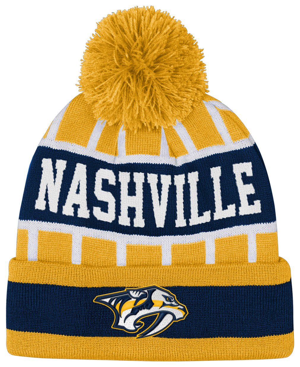 NHL Youth Nashville Predators Gold Go Fast Cuff Beanie product image