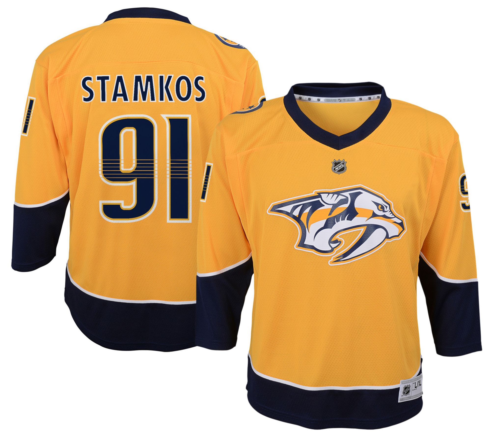 NHL Youth Nashville Predators Steven Stamkos #91 Gold Home Replica Jersey product image