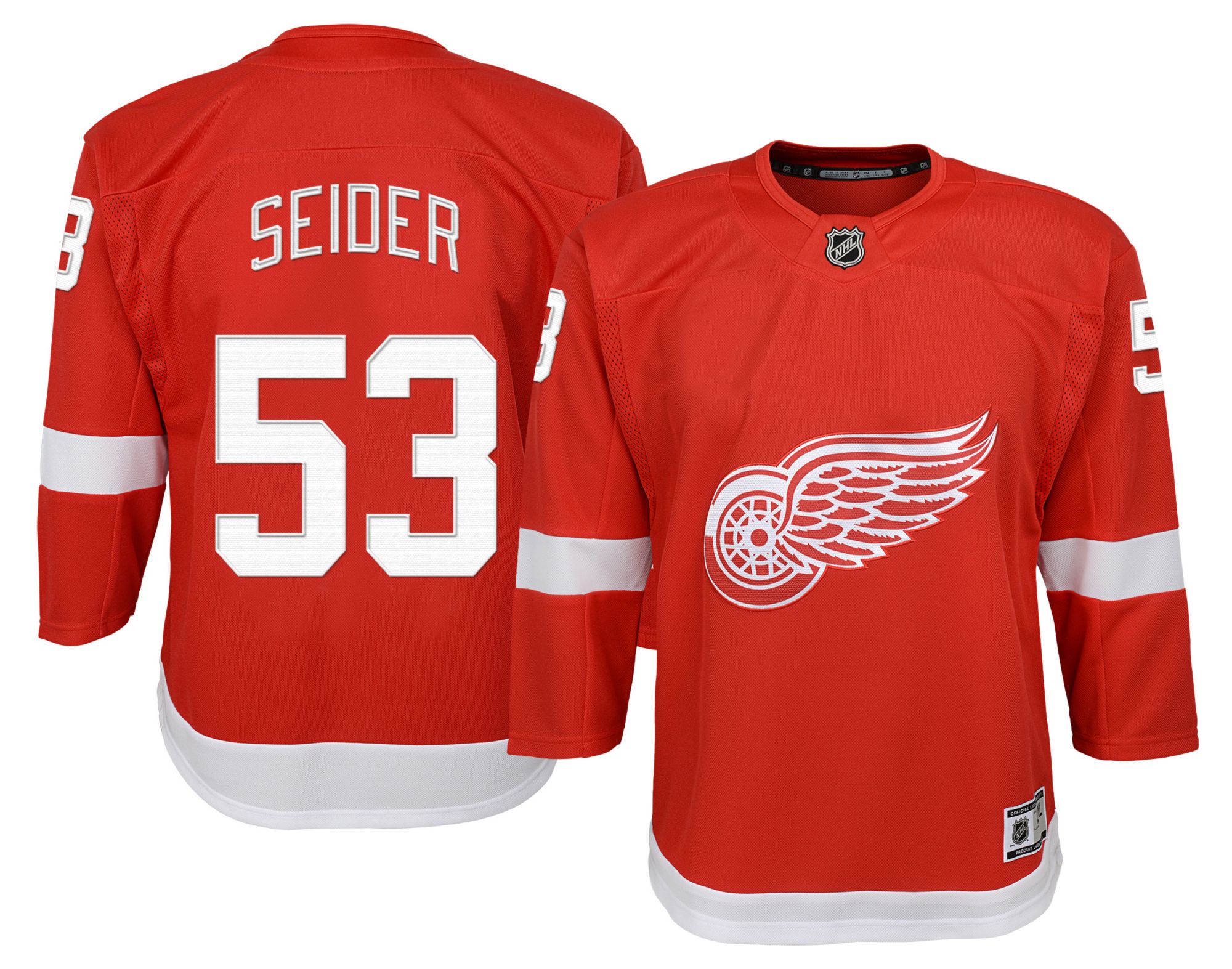 Outerstuff Youth Detroit Red Wings Red Moritz Seider #53 Authentic Home Jersey product image