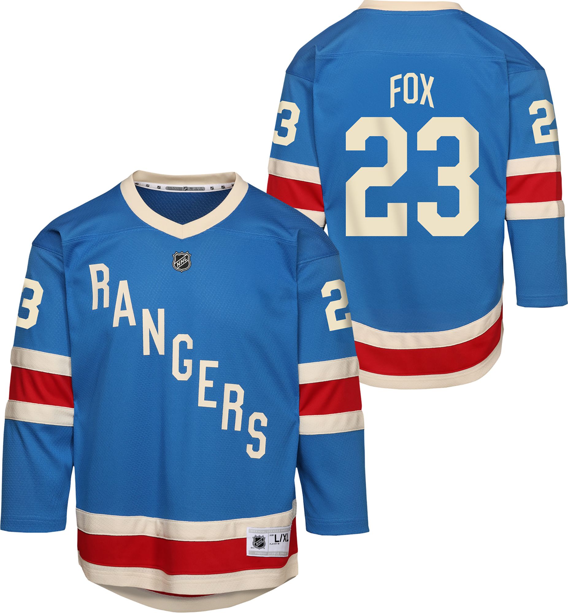 NHL Youth New York Rangers Adam Fox #23 Blue Replica Alternate 2 Jersey product image