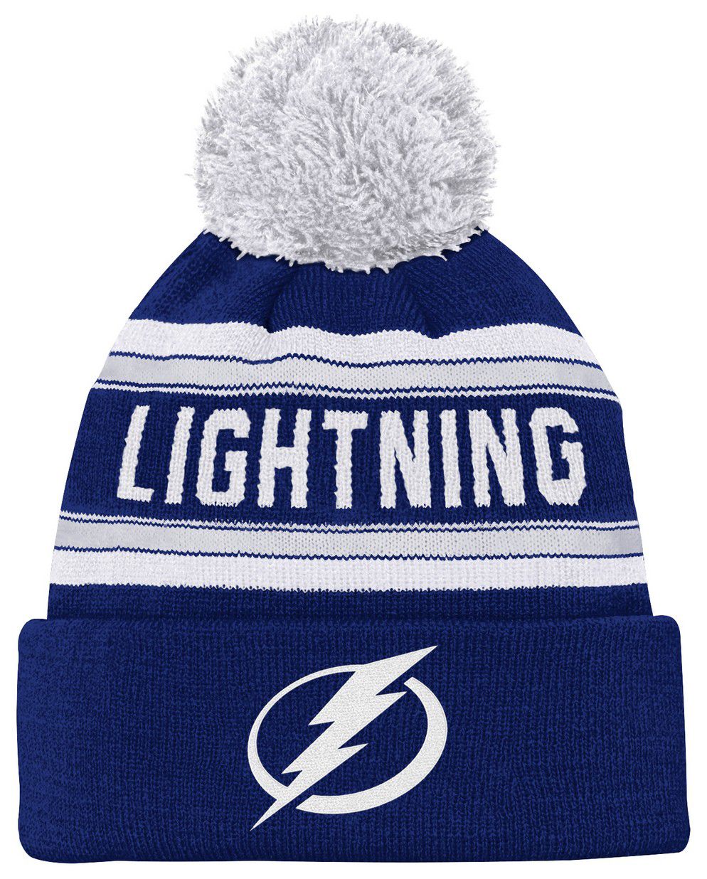 NHL Youth Tampa Bay Lightning Blue Jacquard Pom Knit Beanie product image