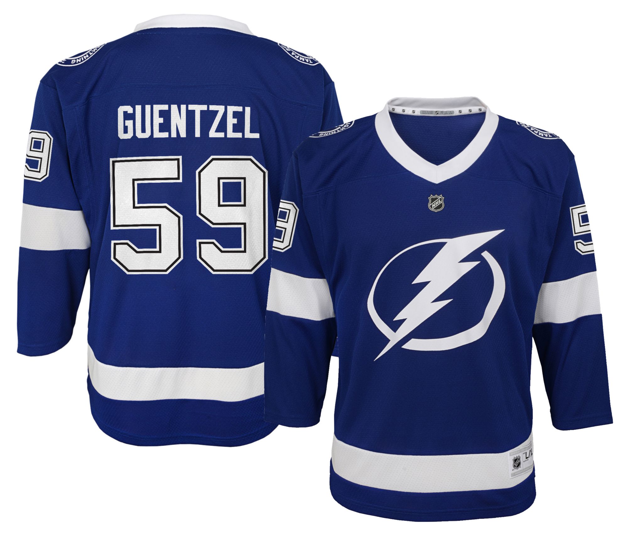 Outerstuff Youth Tampa Bay Lightning Jake Guentzel #59 Blue Replica Home Jersey product image