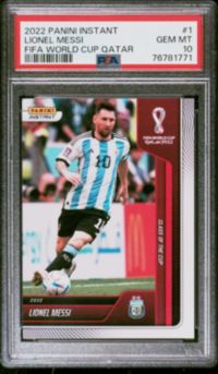 その他 FIFA World Cup 2022 Lionel Messi PSA10 2022 Panini Instant FIFA World Cup Qatar 1 Lionel Messi PSA 10