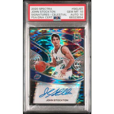 sorry, 2020 Panini Spectra Signatures Sigjst John Stockton Celestial PSA 10 is currently out of stock