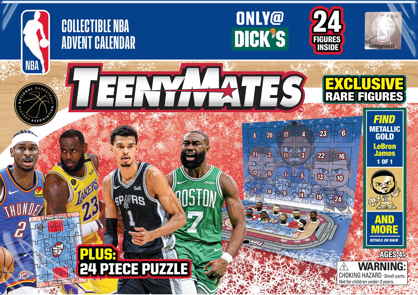 Party Animal NBA TeenyMates DSG Exclusive 2025 Advent Calendar - Rare Figures product image
