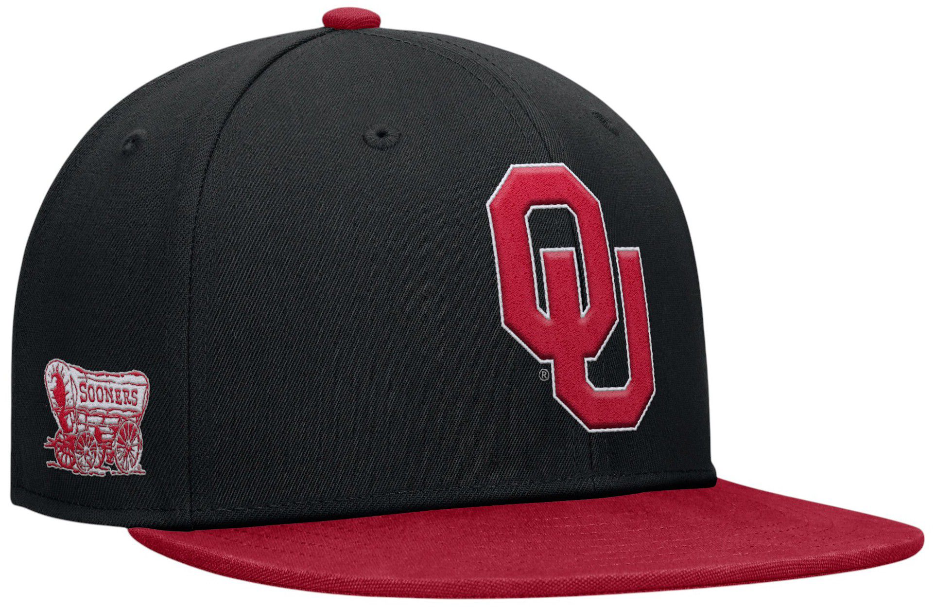 NCAA Adult Oklahoma Sooners Black/Cardinal Rebound Flexfit Hat product image