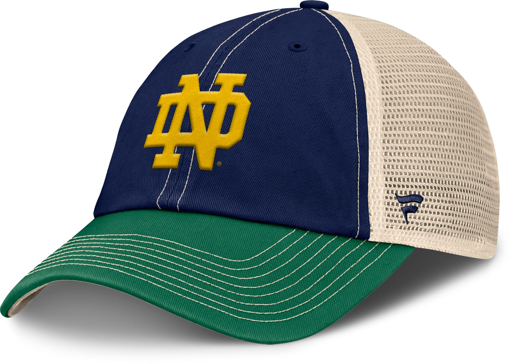 NCAA Adult Notre Dame Fighting Irish Athletic Navy Adjustable Victory Evergreen Trailway Hat product image