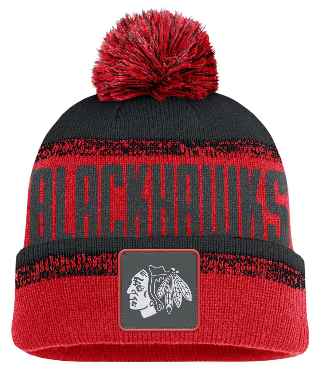 NHL Adult Chicago Blackhawks Red Thrive Pom Knit Beanie product image