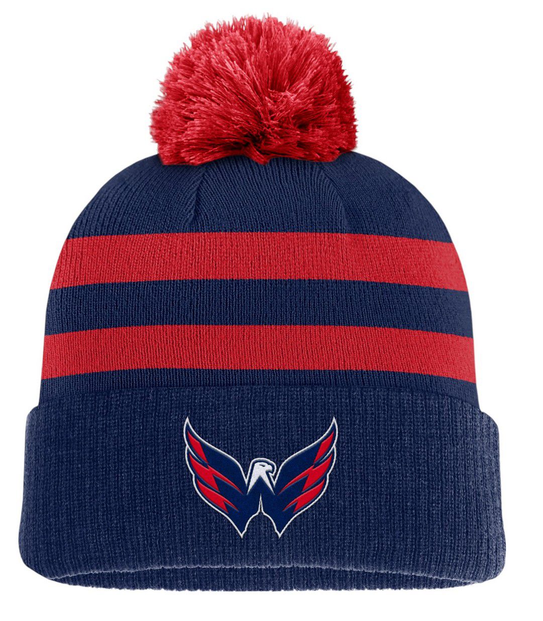 NHL Adult Washington Capitals Navy Pom Knit Beanie product image