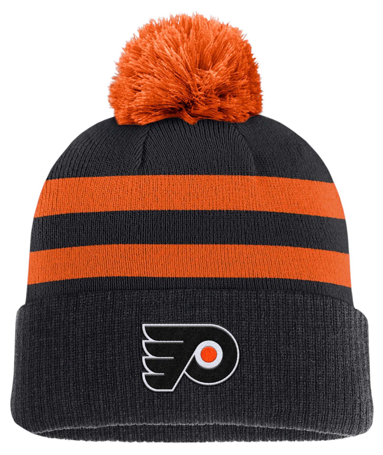 NHL Adult Philadelphia Flyers Black Pom Knit Beanie product image