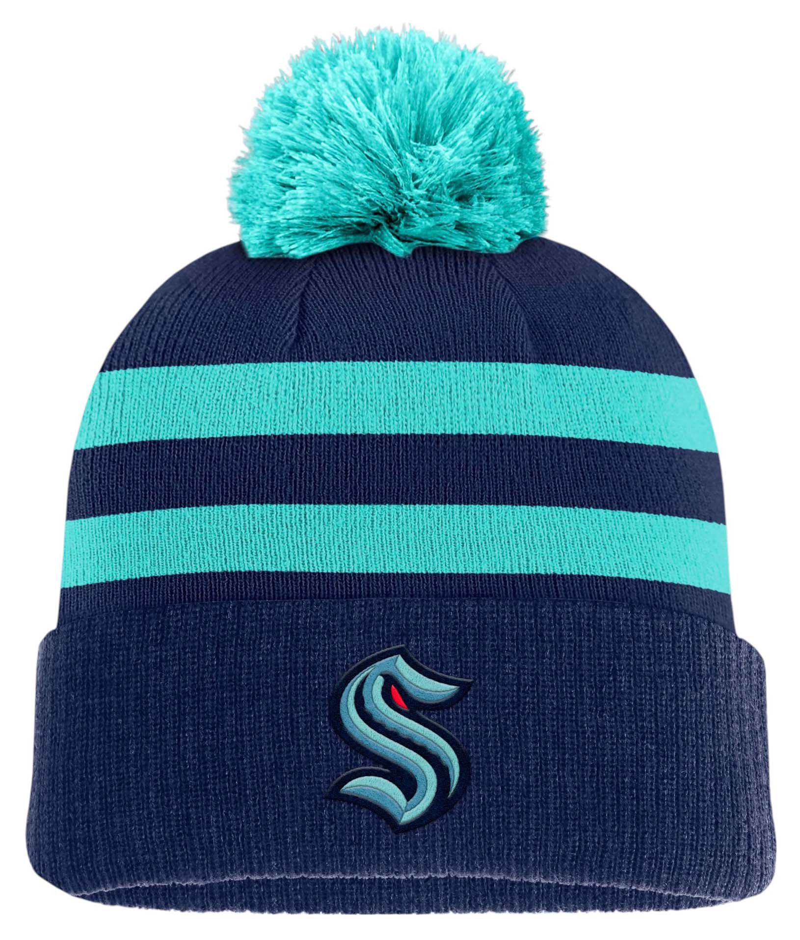NHL Adult Seattle Kraken Navy Pom Knit Beanie product image
