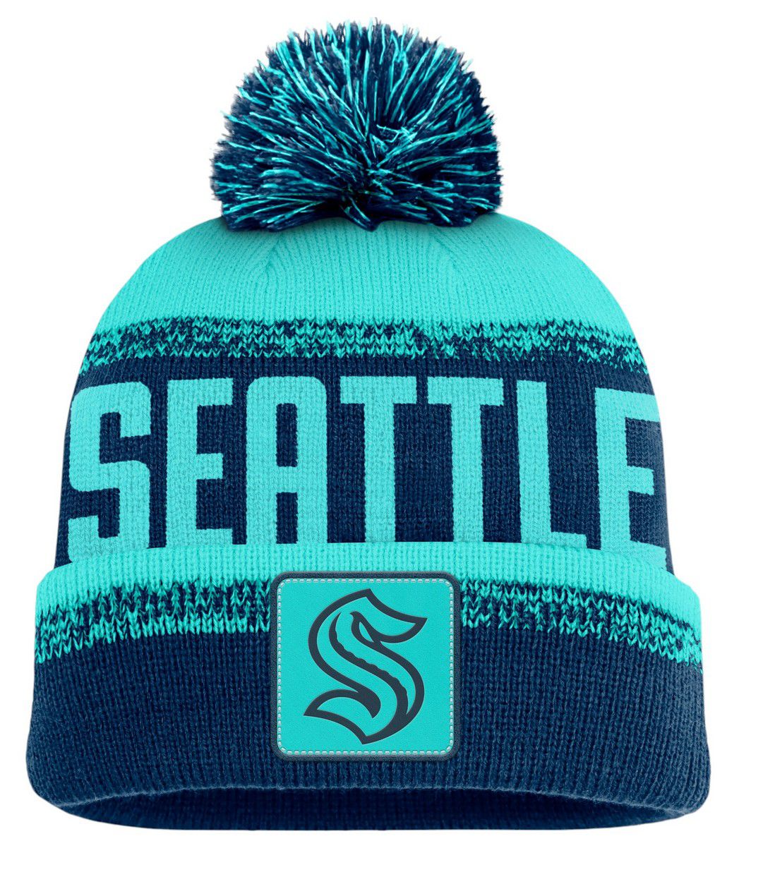 NHL Adult Seattle Kraken Navy Thrive Pom Knit Beanie product image