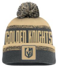 NHL Adult Vegas Golden Knights Grey Thrive Pom Knit Beanie