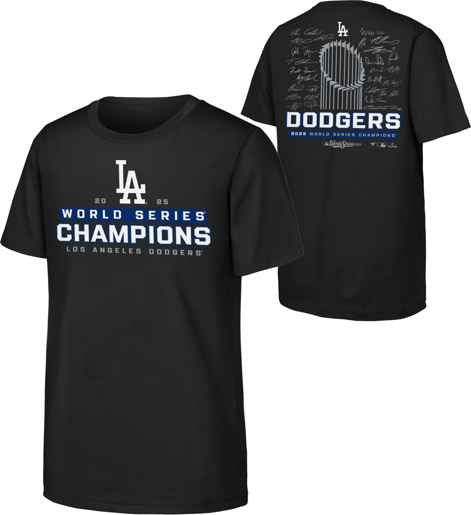 MLB Team Apparel Youth Los Angeles Dodgers 2025 World Series Champions Signature Roster T-Shirt product image