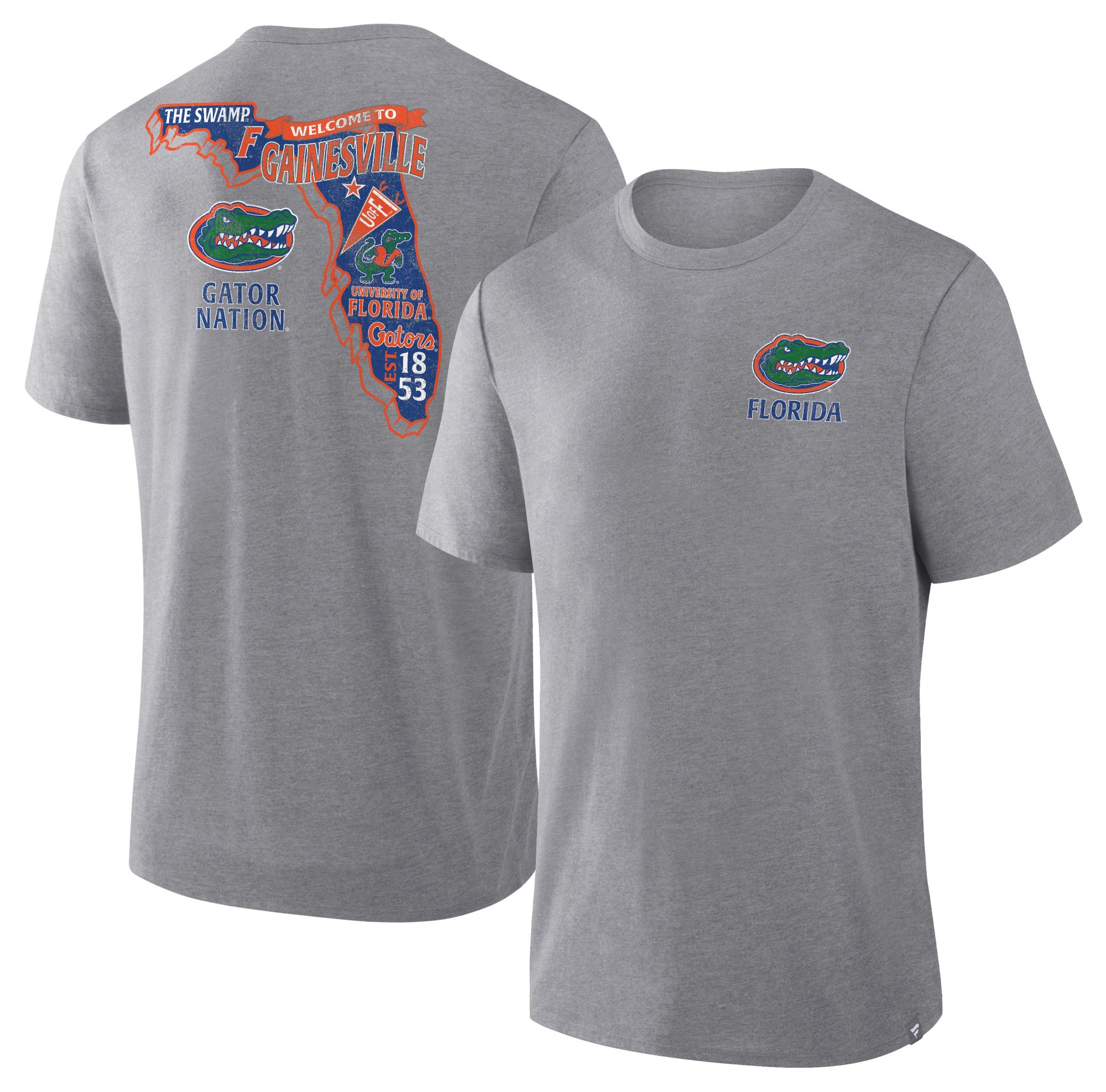 NCAA Men's Florida Gators Athletic Gray Heather Triblend State T-Shirt product image