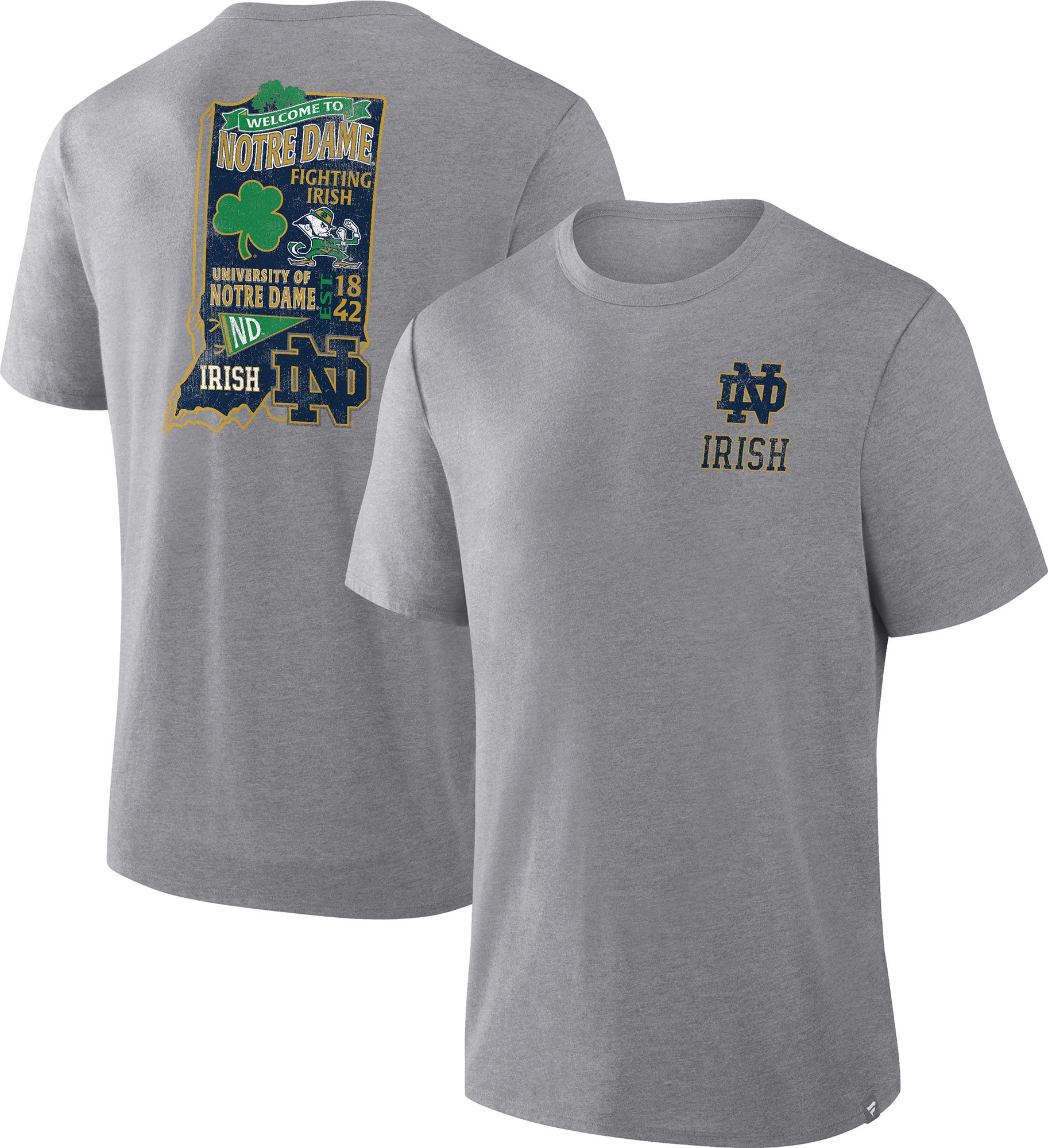 NCAA Men's Notre Dame Fighting Irish Athletic Gray Heather Triblend 'Find Your Drive' T-Shirt product image