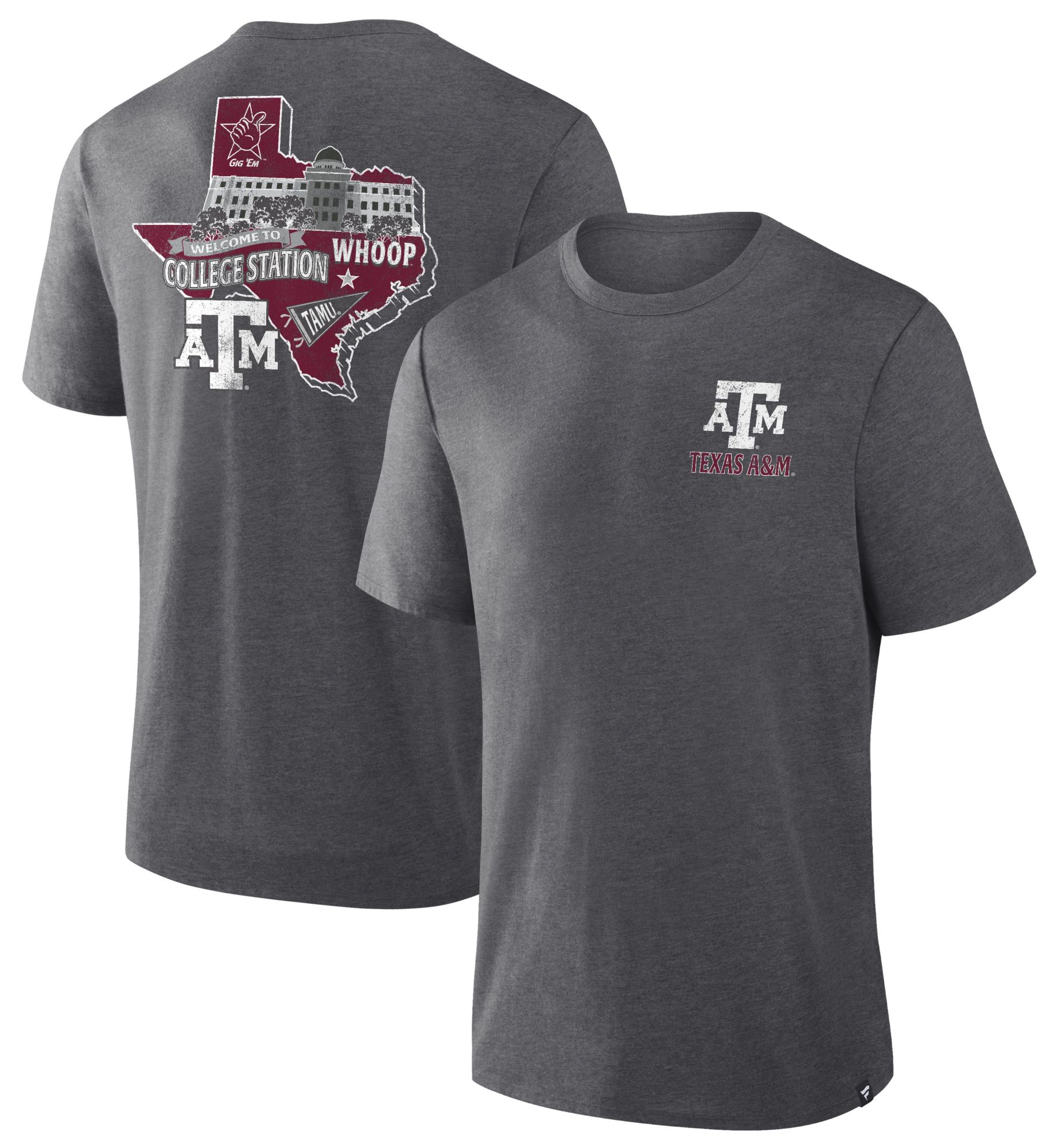 NCAA Men's Texas A&M Aggies Charcoal Heather Triblend State T-Shirt product image
