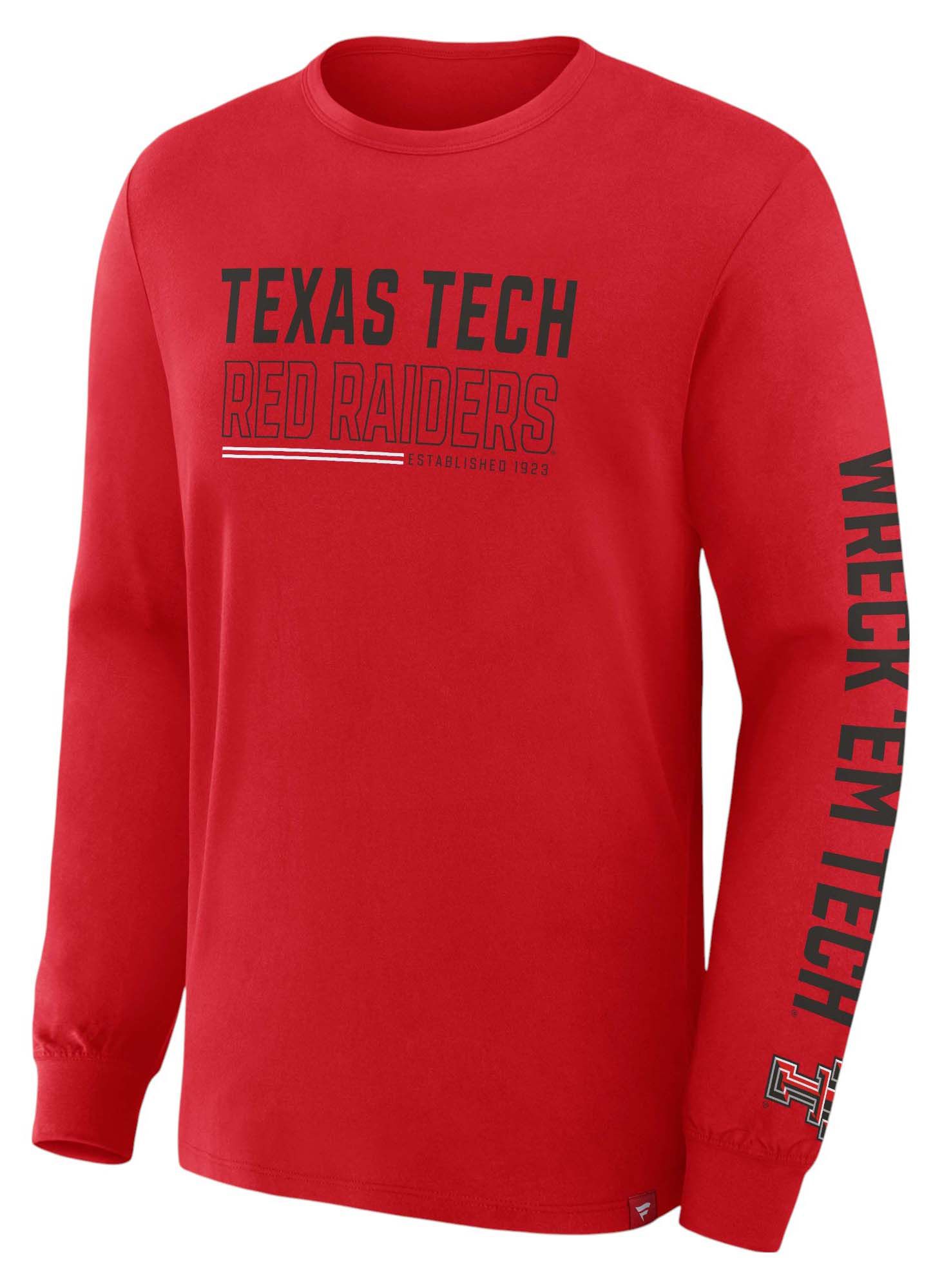 NCAA Men's Texas Tech Red Raiders Red Legacy Cotton Long Sleeve T-Shirt product image