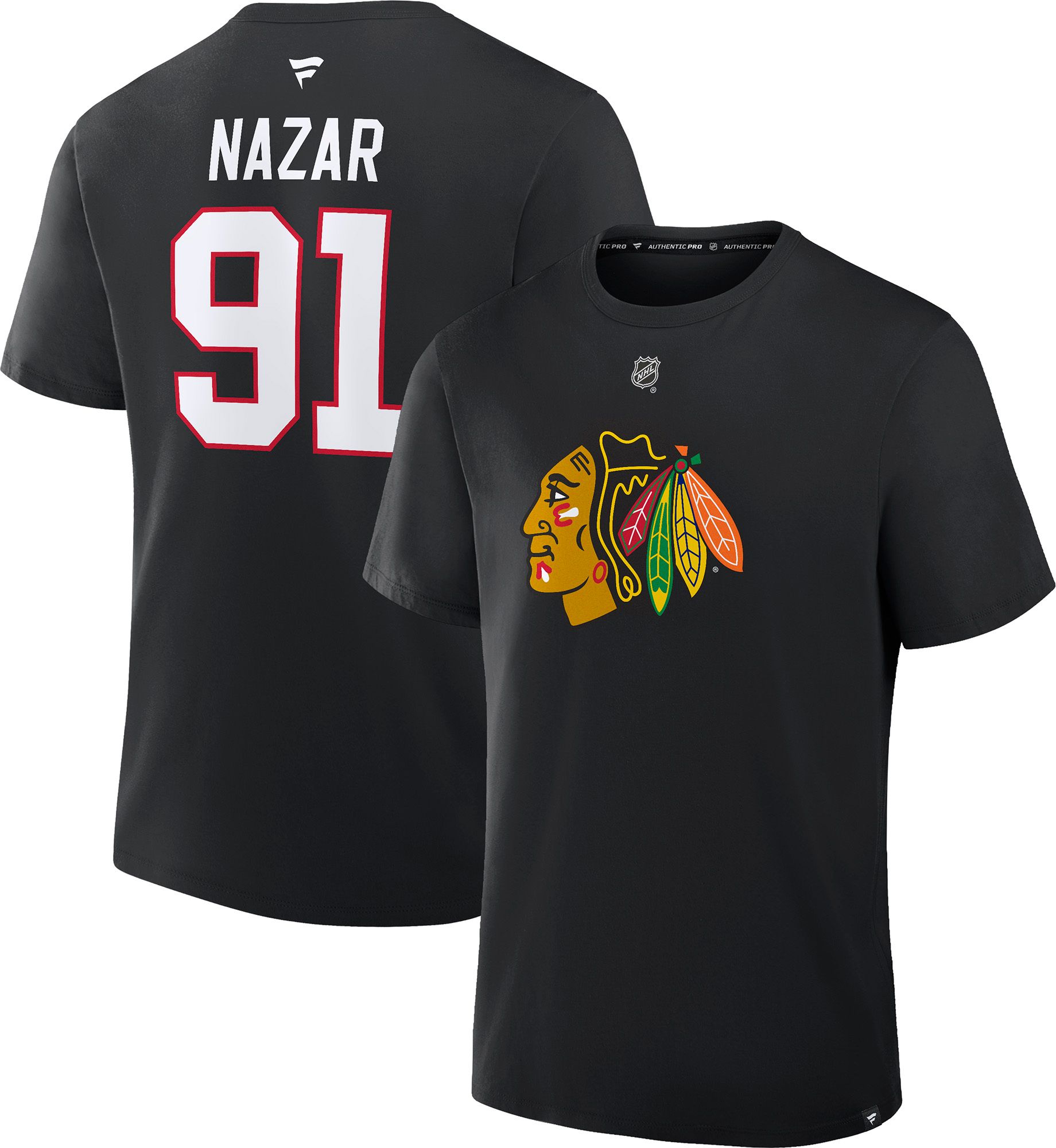 NHL Men's Chicago Blackhawks Frank Nazar #91 Black T-Shirt product image