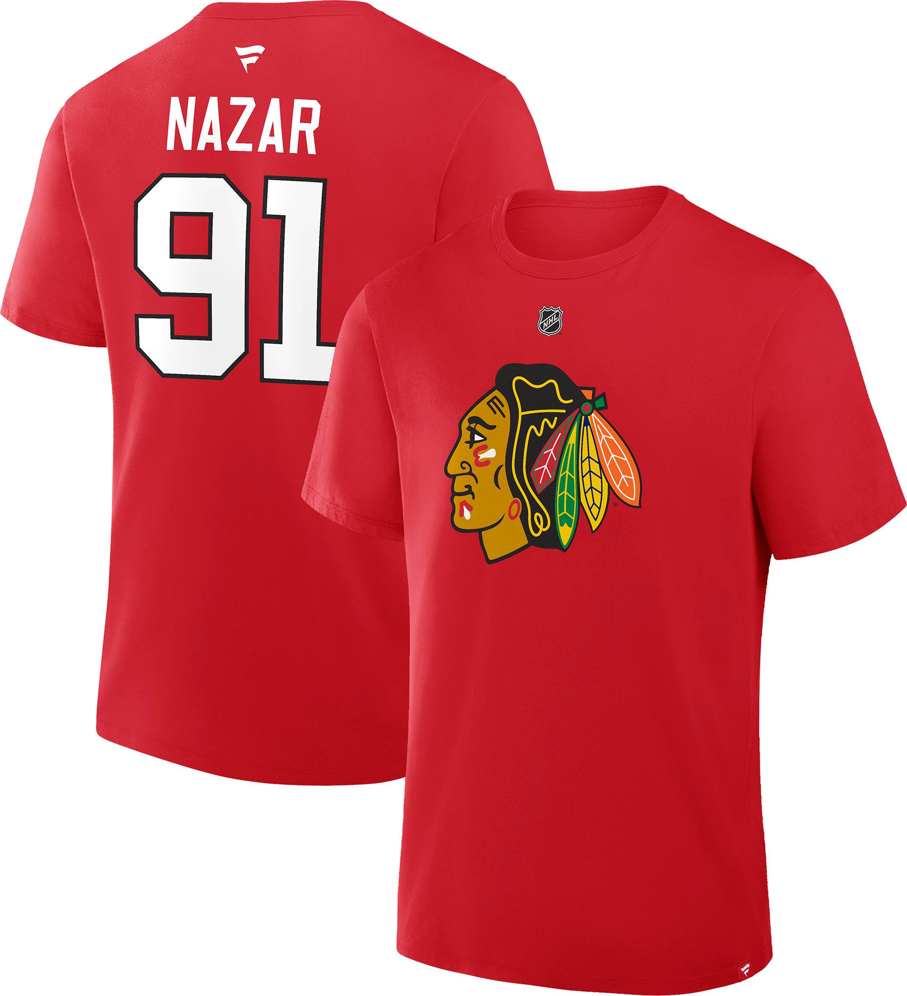 NHL Men's Chicago Blackhawks Frank Nazar #91 Red T-Shirt product image