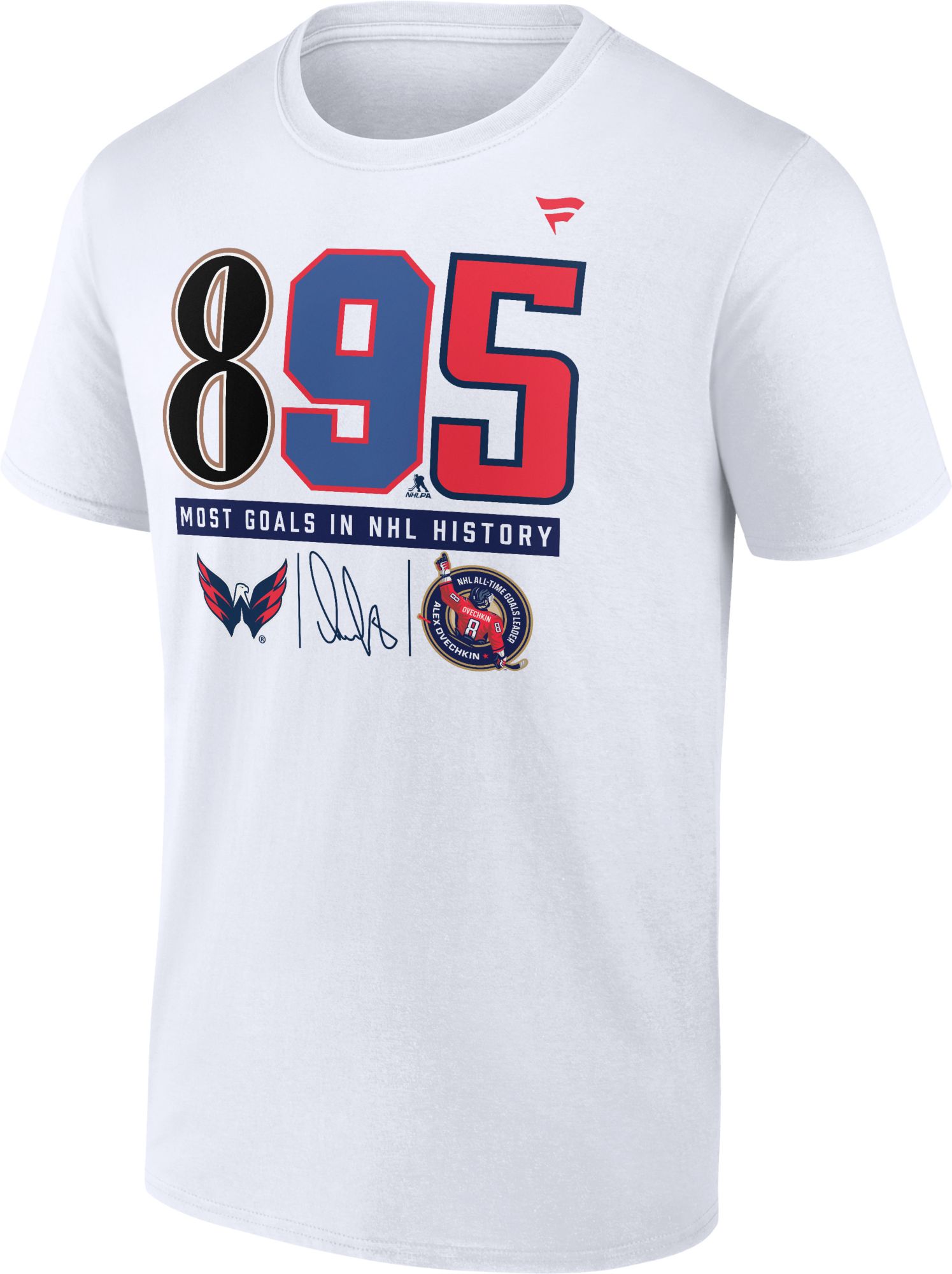 NHL Men's Washington Capitals Alexander Ovechkin #8 'History of 8' White T-Shirt product image
