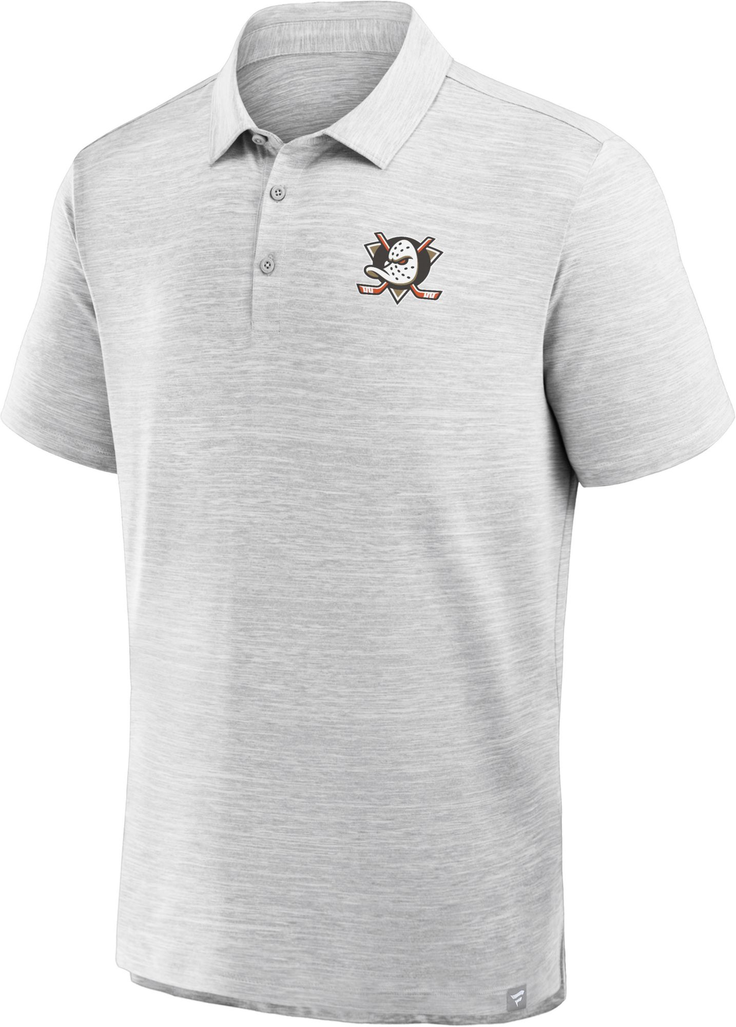 NHL Men's Anaheim Ducks Grey Prime Logo Polo product image