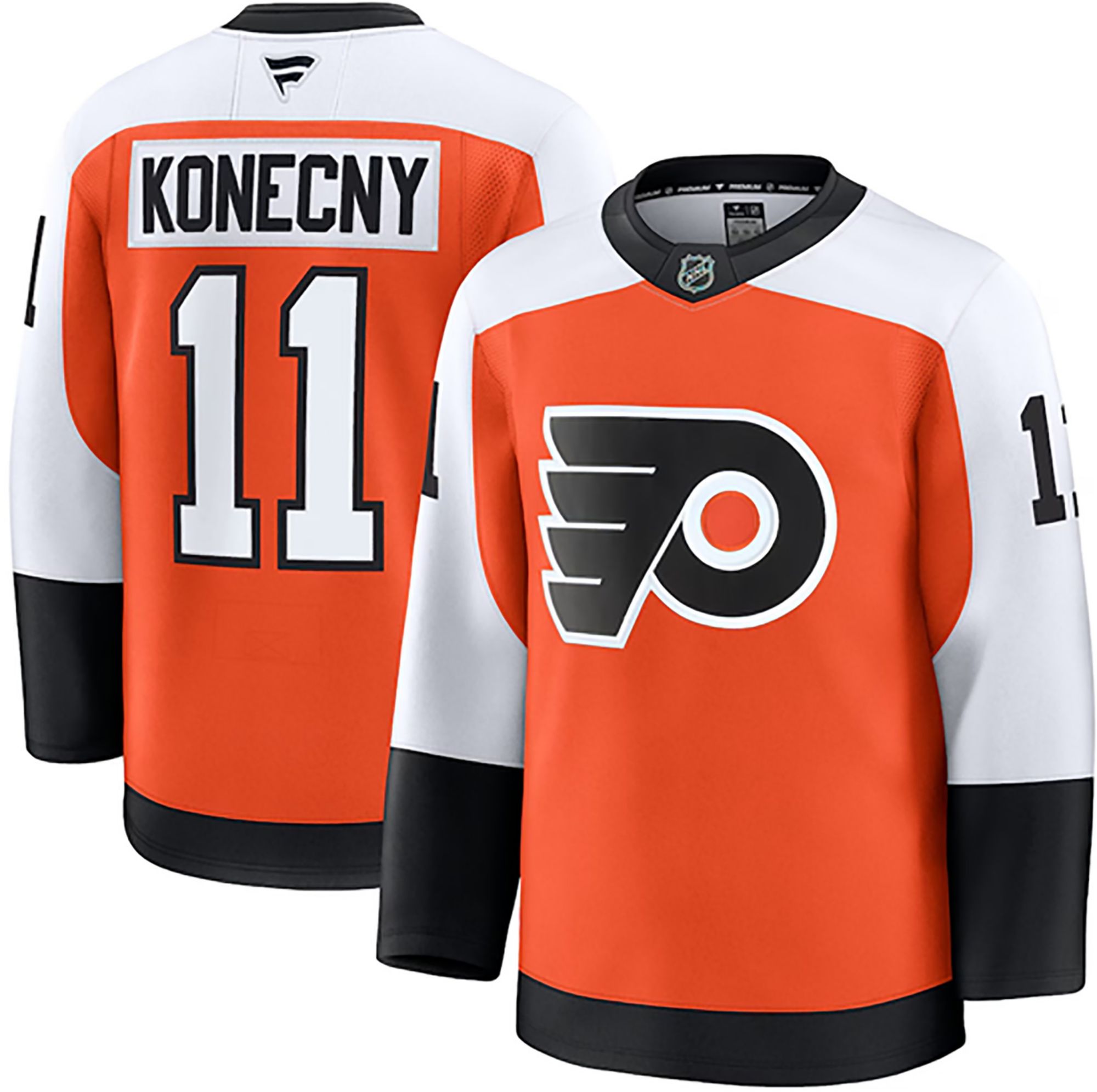 NHL Men's Philadelphia Flyers Travis Konecny #11 Orange Premium Authentic Home Jersey product image