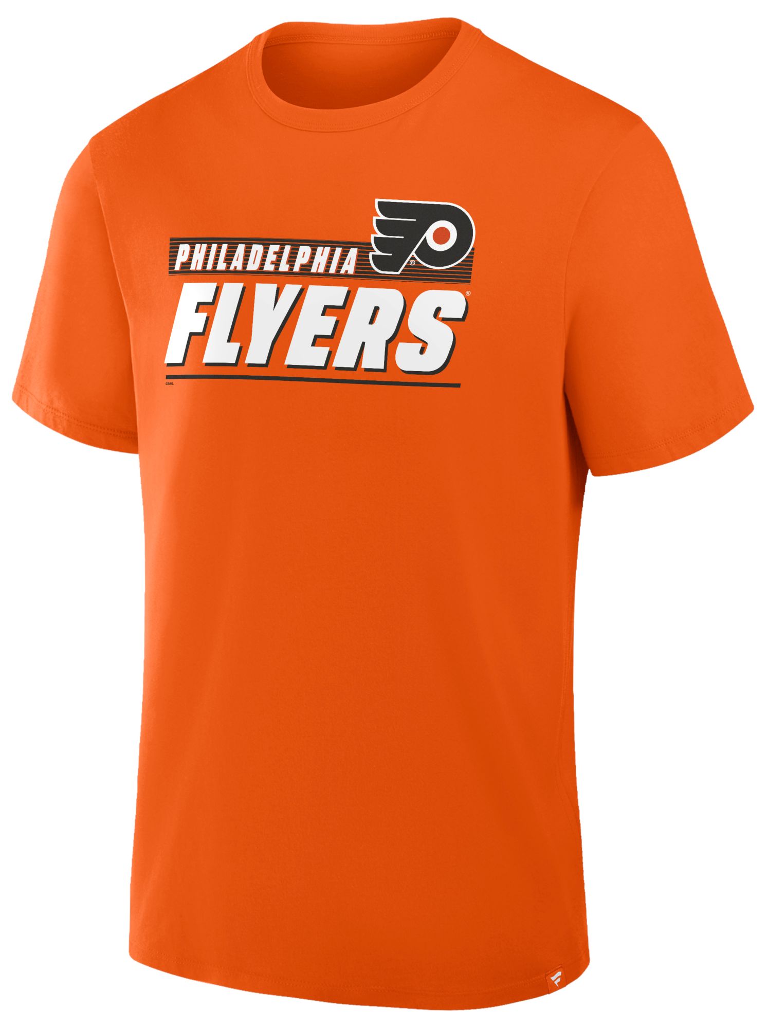 NHL Men's Philadelphia Flyers Orange Wordmark Logo Short Sleeve T-Shirt product image