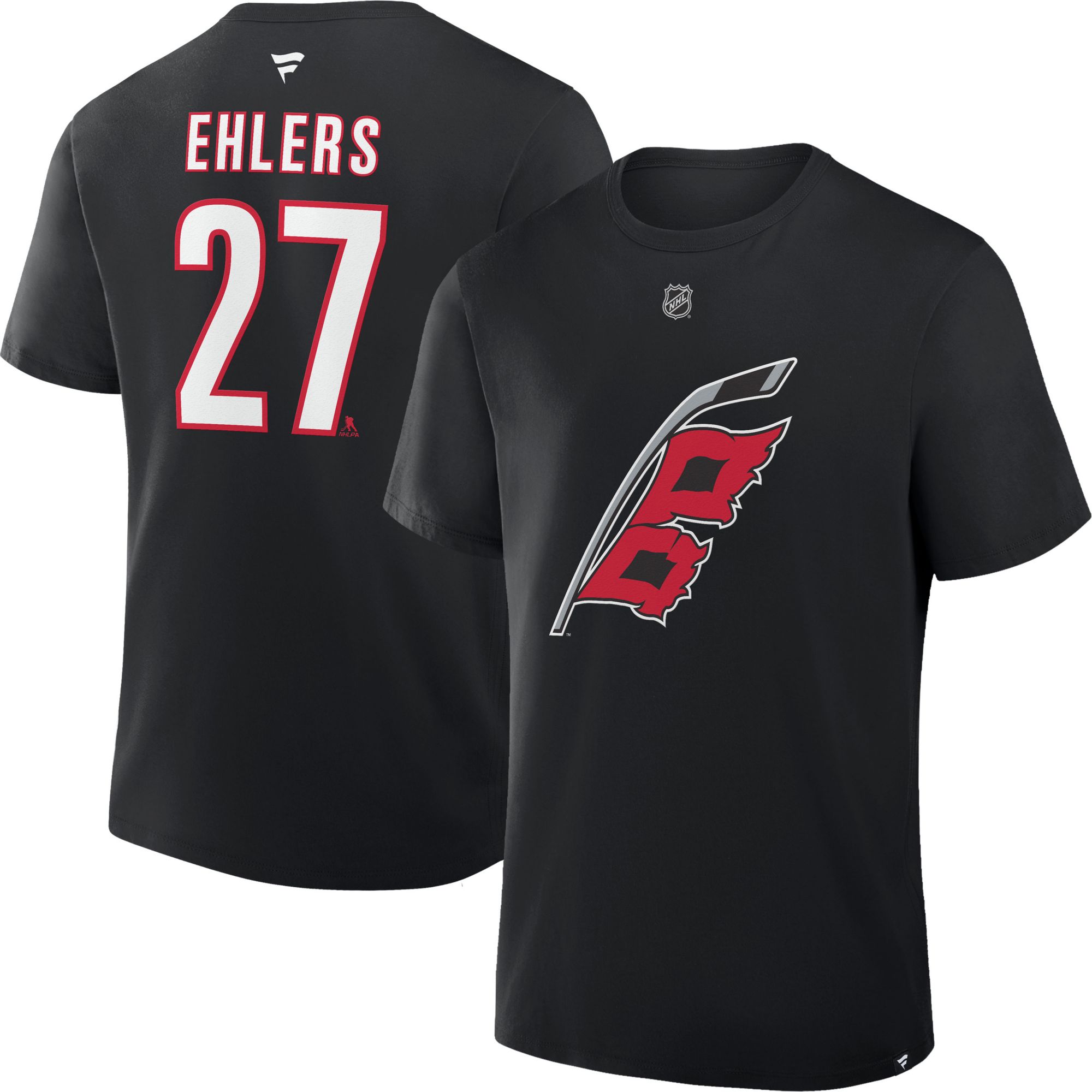 NHL Men's Carolina Hurricanes Nikolaj Ehlers #27 Black T-Shirt product image