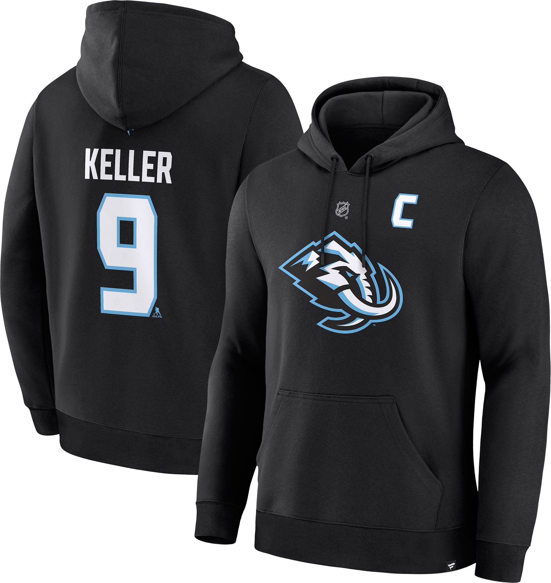 NHL Men's Utah Mammoth Clayton Keller #9 Black Hoodie product image
