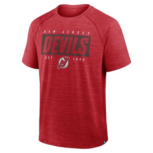 500 Level Adult New Jersey Jack Hughes #86 Landmark Red T-Shirt