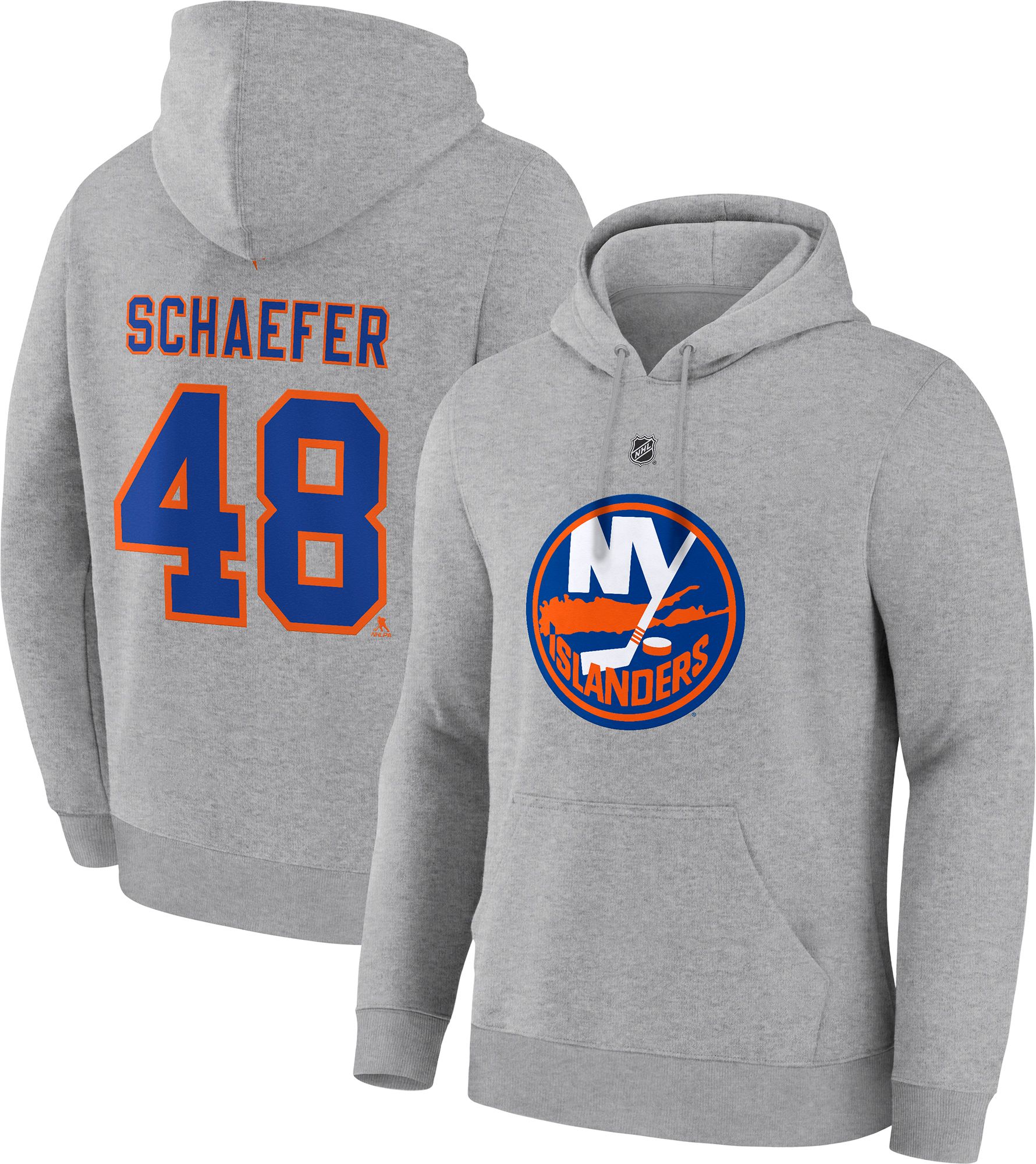 NHL Men's New York Islanders Matthew Schaefer #48 Steel Heather Pullover Hoodie product image