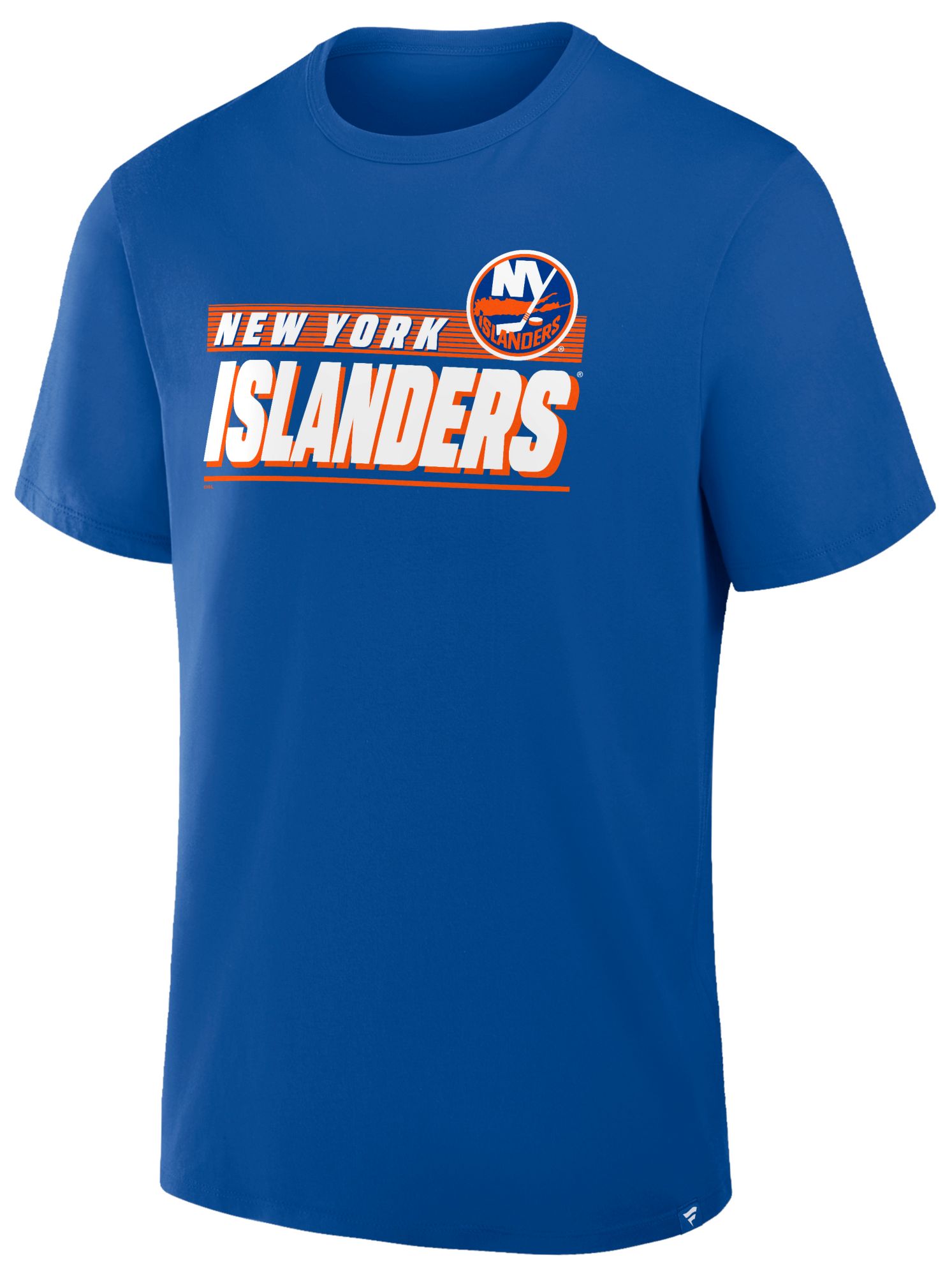 NHL Men's New York Islanders Blue Wordmark Logo Short Sleeve T-Shirt product image